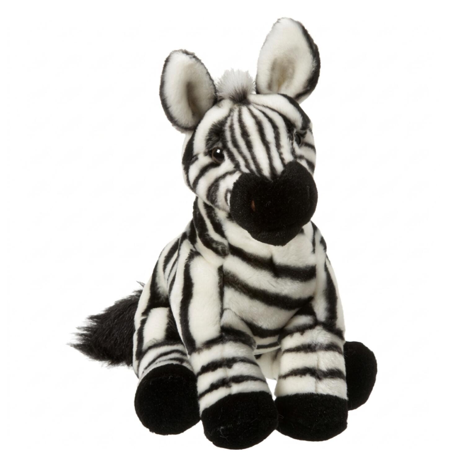 Nature Planet zebra knuffel - pluche - 27 cm - dierenknuffel