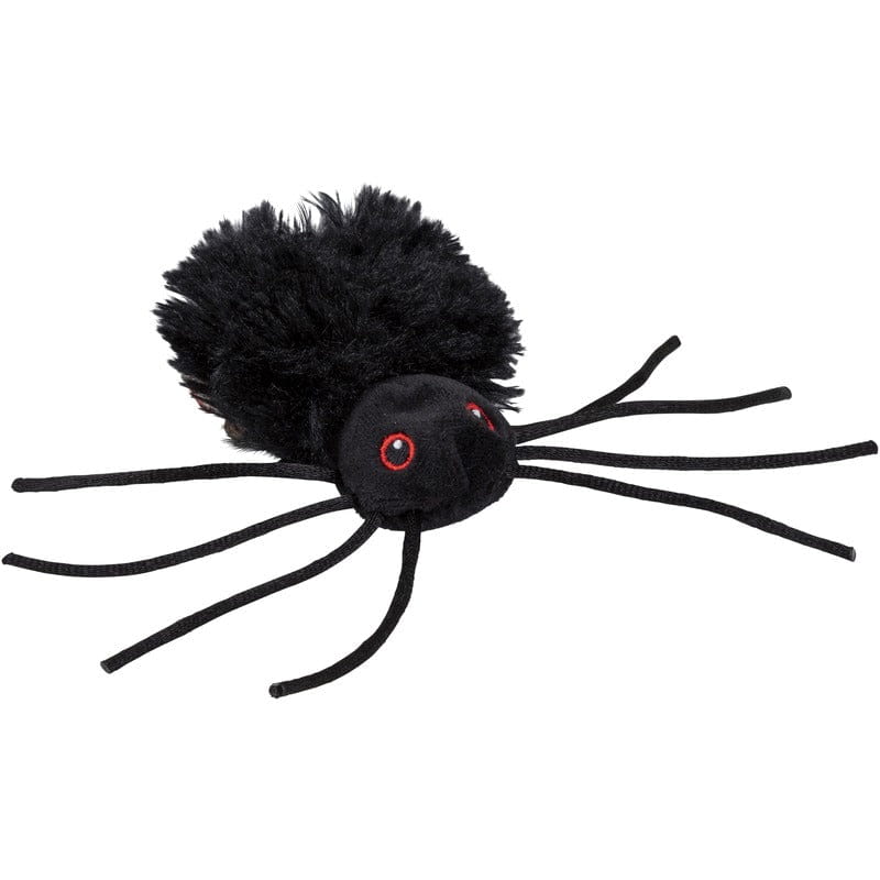 Pluche zwarte spin knuffel - 13 cm - Halloween - decoratie