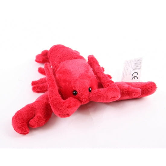 Kreeft knuffel - pluche - 22 cm - rood - dierenknuffel