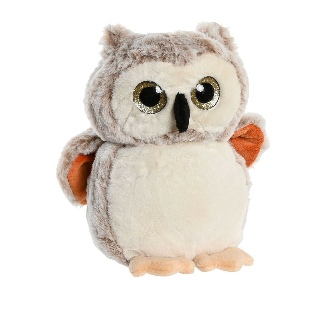 Uil knuffel - lichtbruin pluche - 20 cm