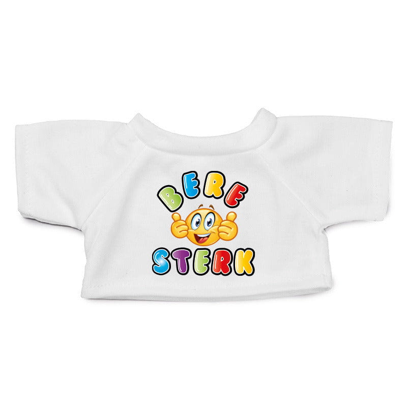 T-shirt voor knuffel - Clothies - maat M - beresterk - wit