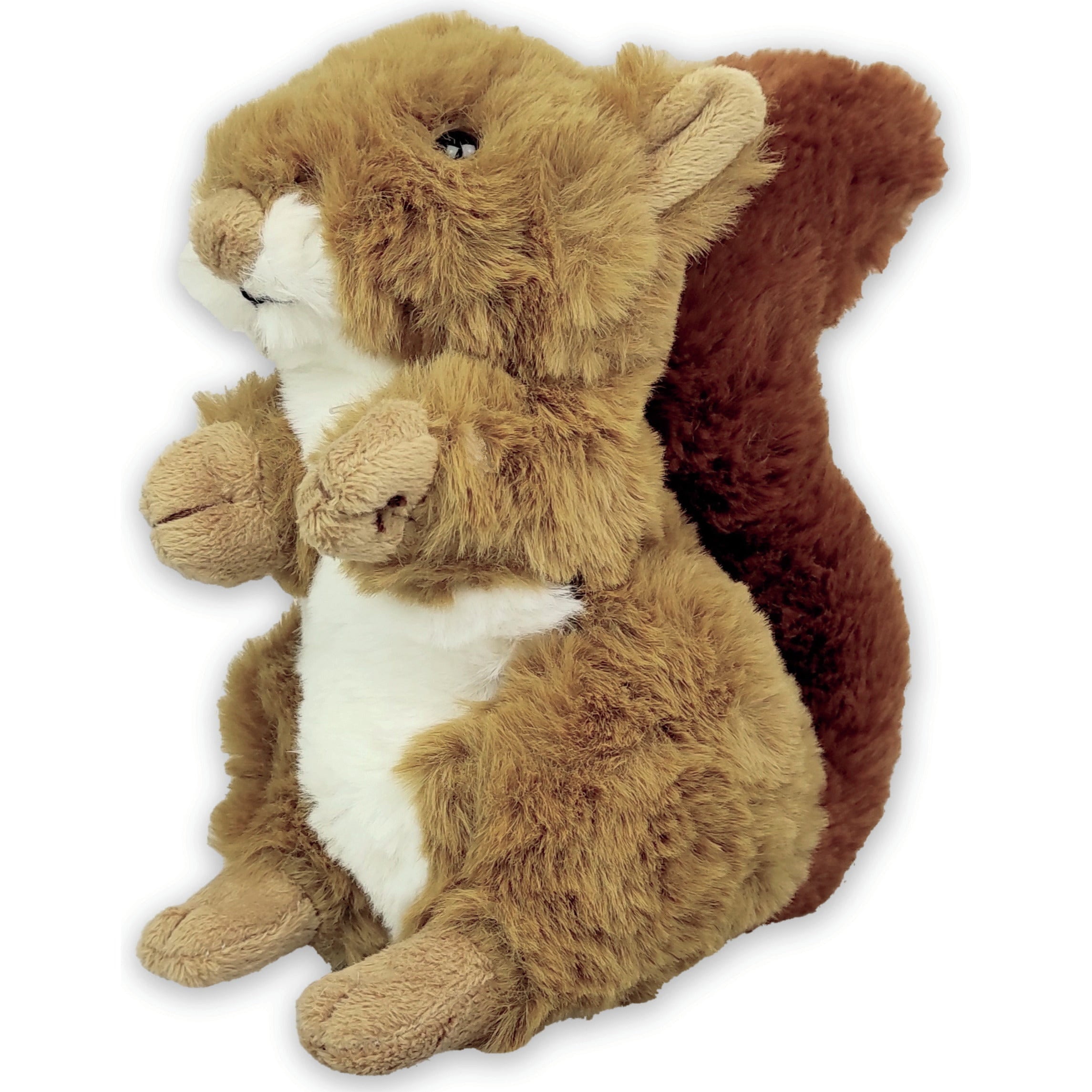 Inware eekhoorn knuffel - pluche - rood/bruin - 17 cm