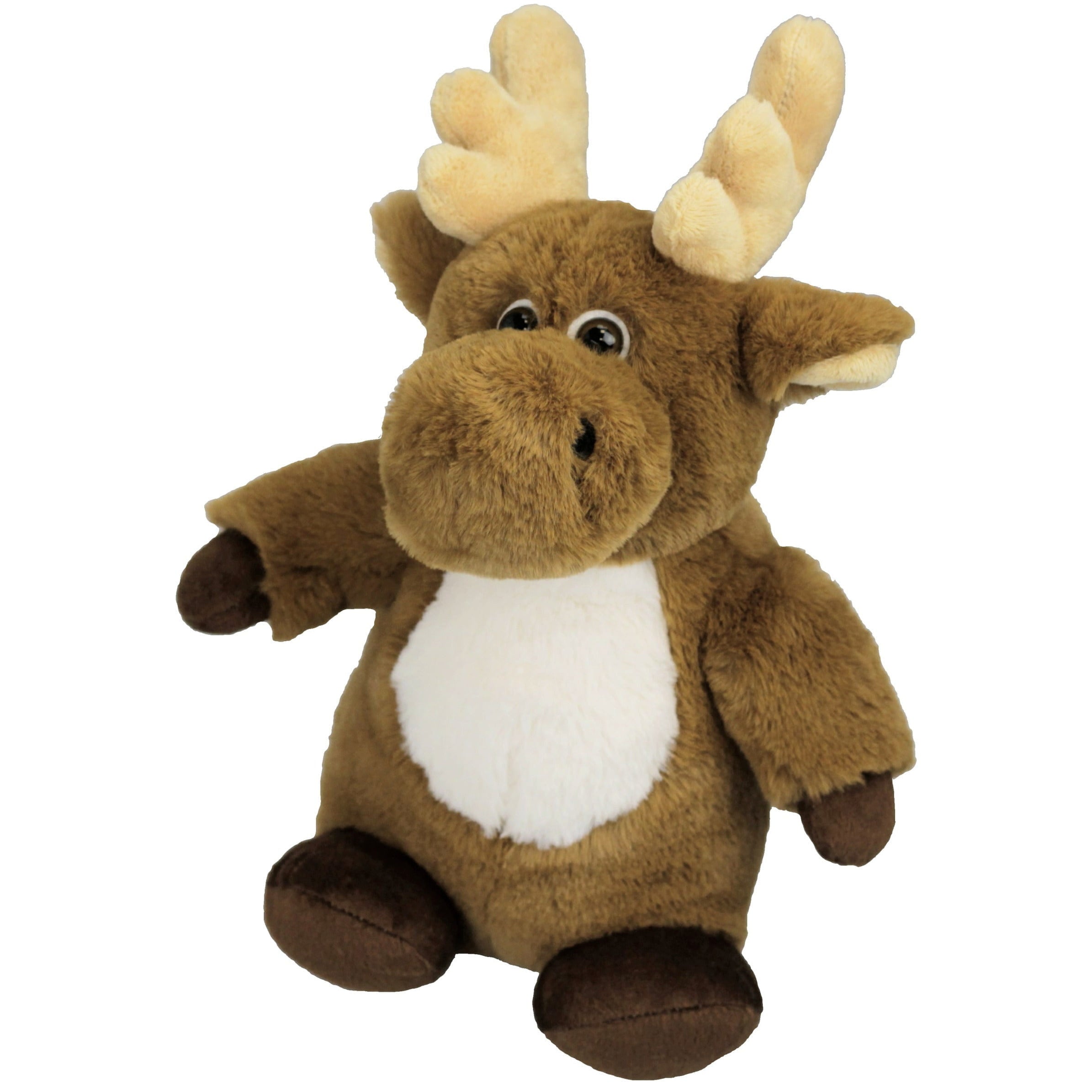 Inware pluche eland rendier knuffel - bruin - staand - 24 cm
