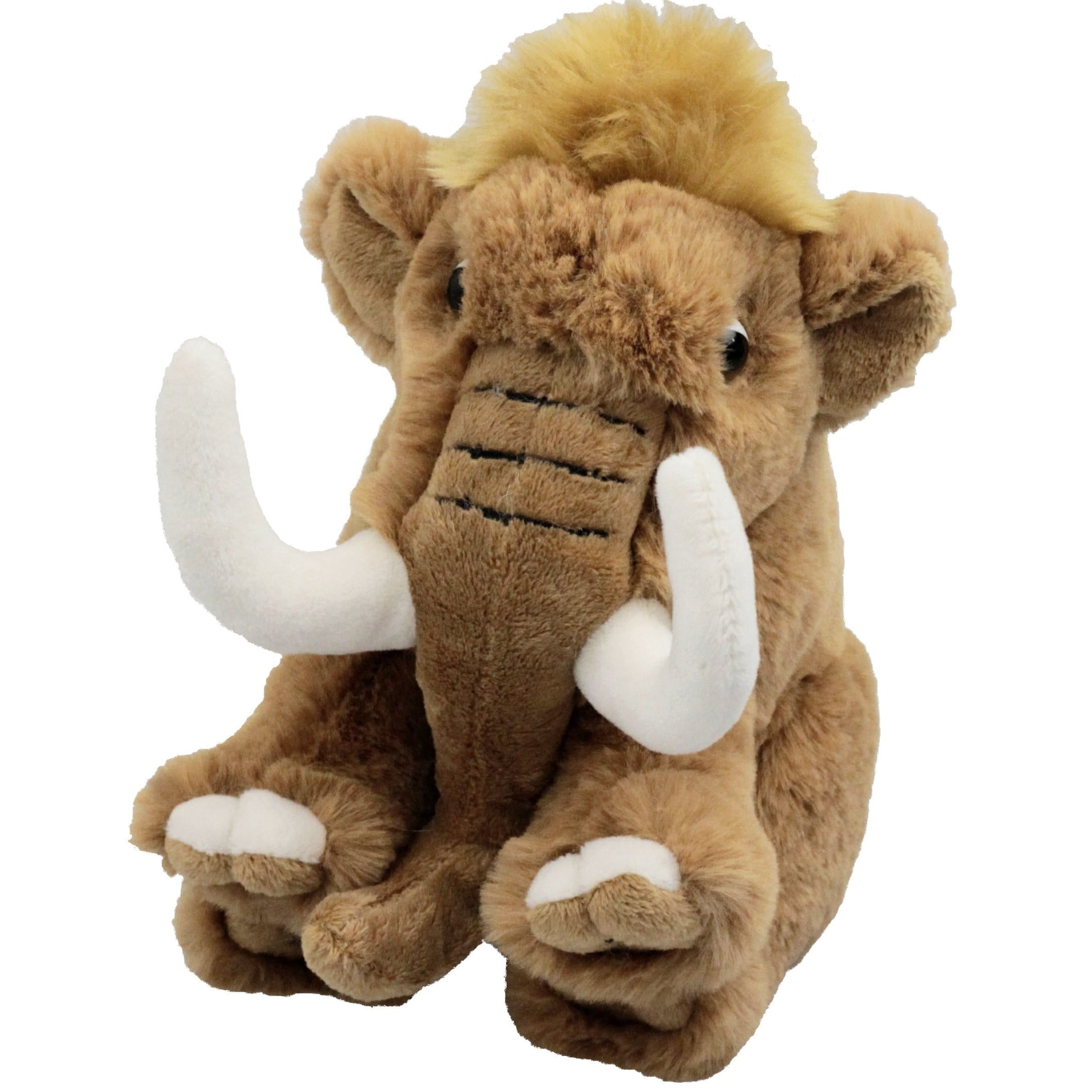 Inware mammoet knuffel - pluche - bruin - zittend - 18 cm