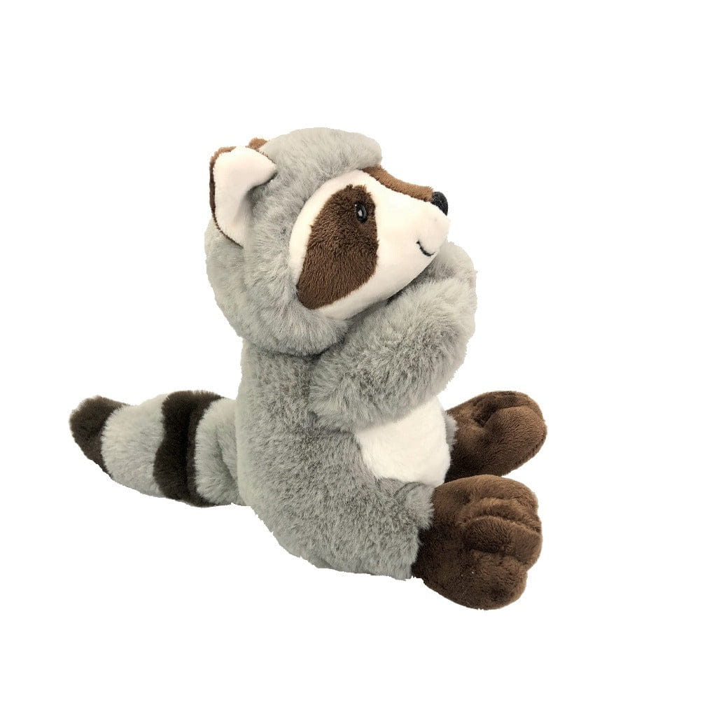 Inware pluche wasbeer knuffel - grijs/bruin - zittend - 21 cm