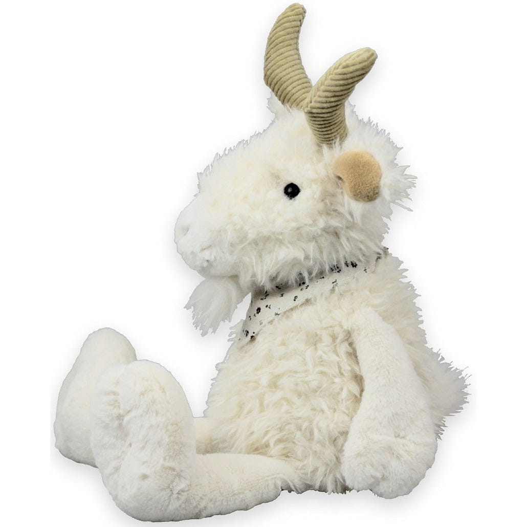 Imware geiten knuffel - wit - zittend - 19 cm - pluche