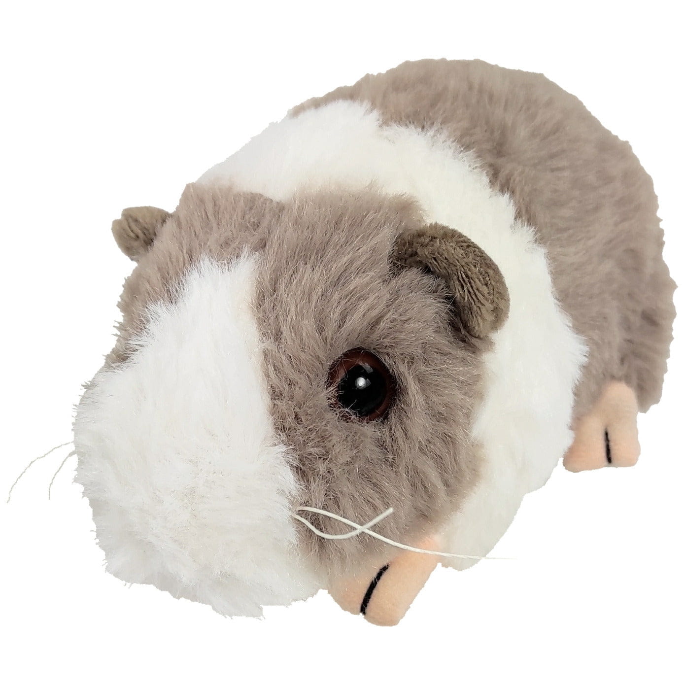 Inware pluche cavia knuffel - grijs/wit - staand - 15 cm