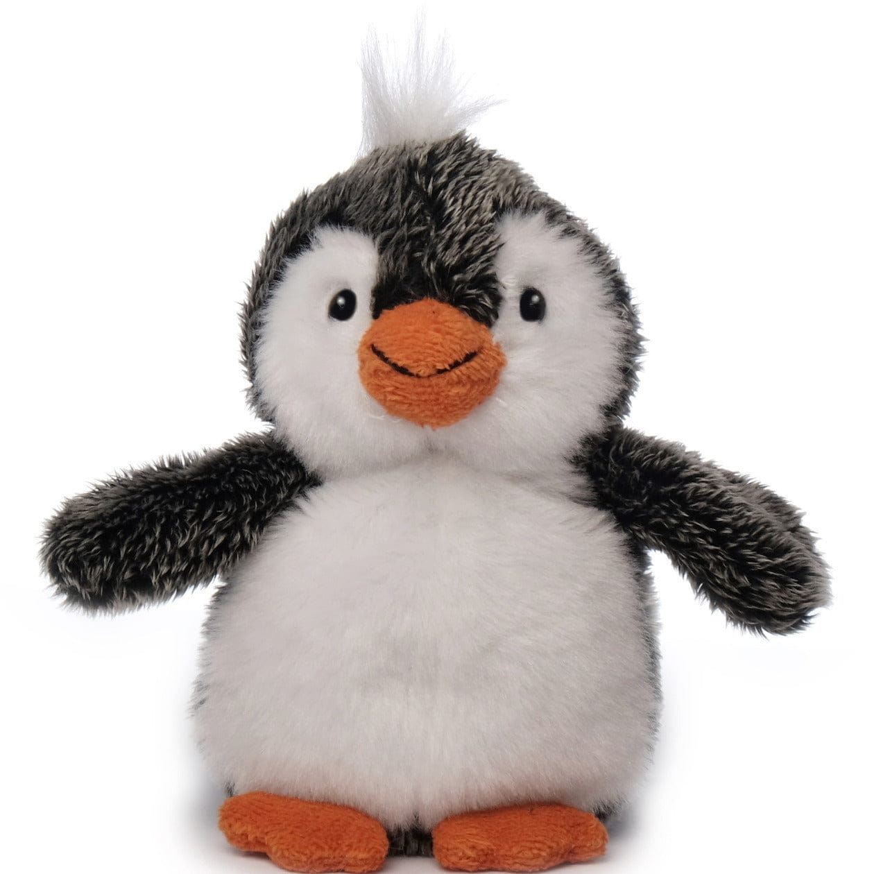 Inware pinguin knuffel - pluche - grijs/wit - 13 cm - staand