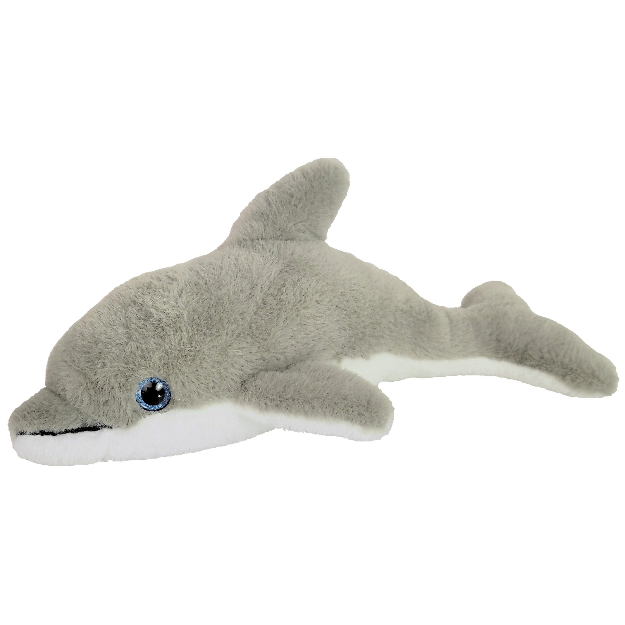 Inware dolfijn knuffel - pluche - grijs/wit - 32 cm