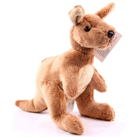 Pluche kangoeroe knuffel - bruin - 19 cm - knuffeldier