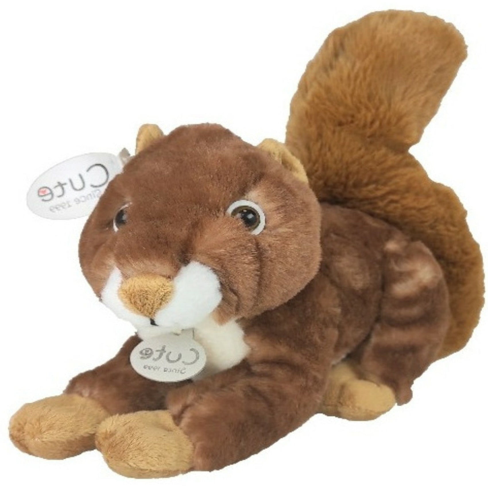 Inware eekhoorn knuffel - pluche - rood/bruin - zittend - 25 cm