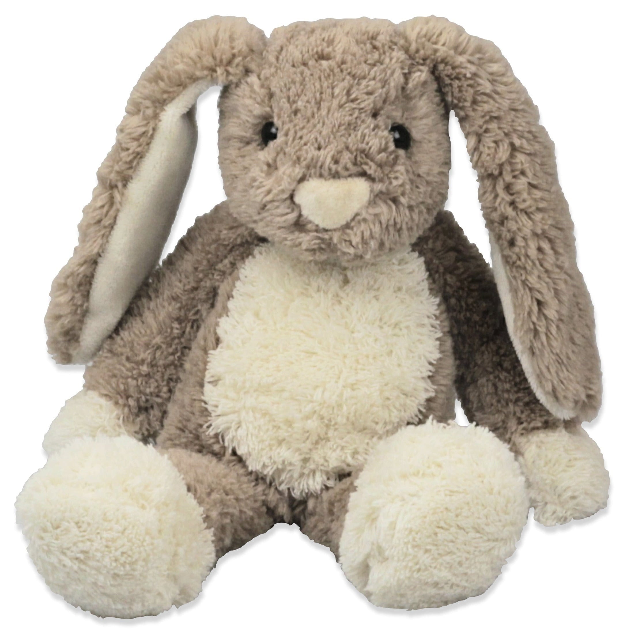 Inware konijn/haas knuffel - bruin - zittend - 17 cm
