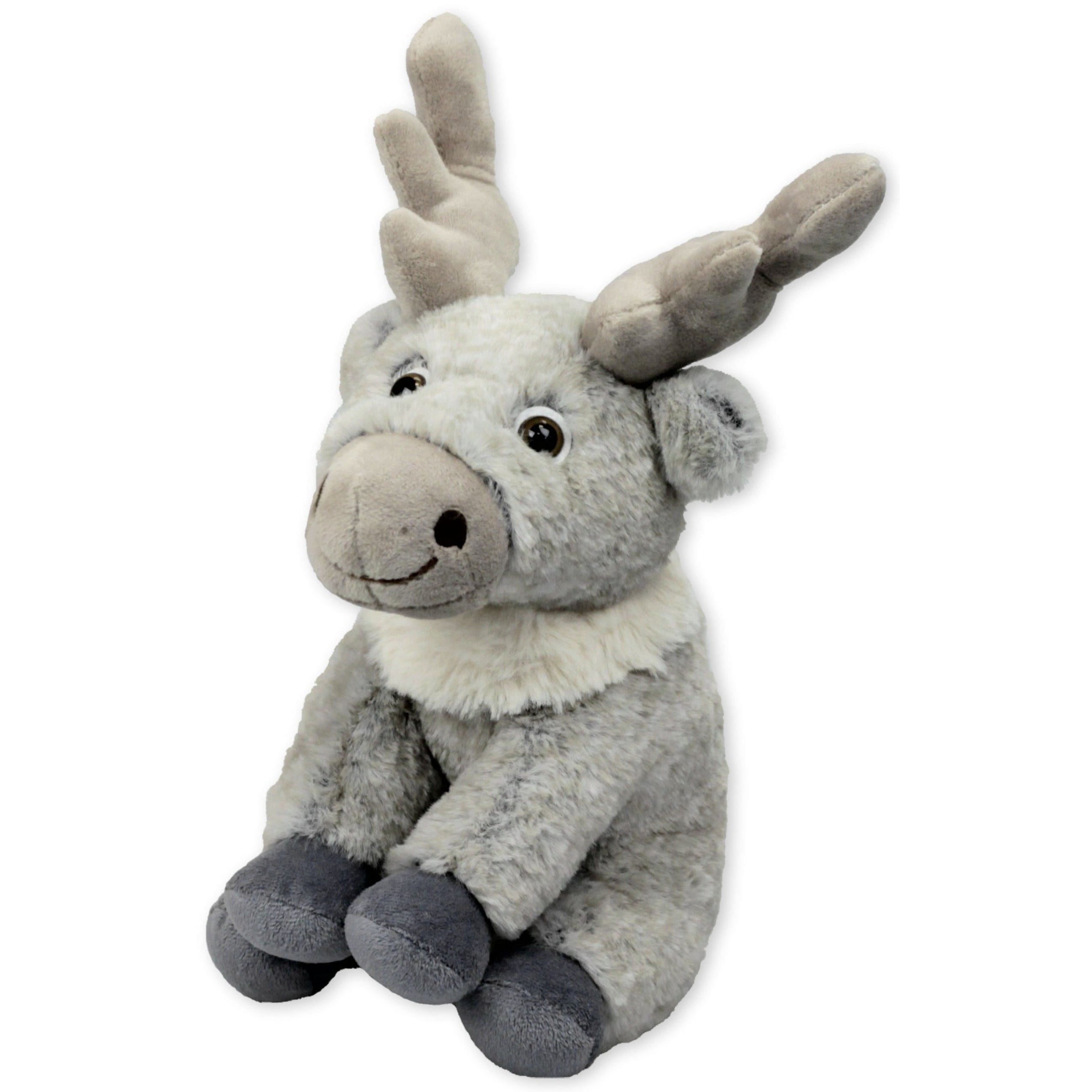 Inware eland rendier knuffel - grijs - staand - 20 cm