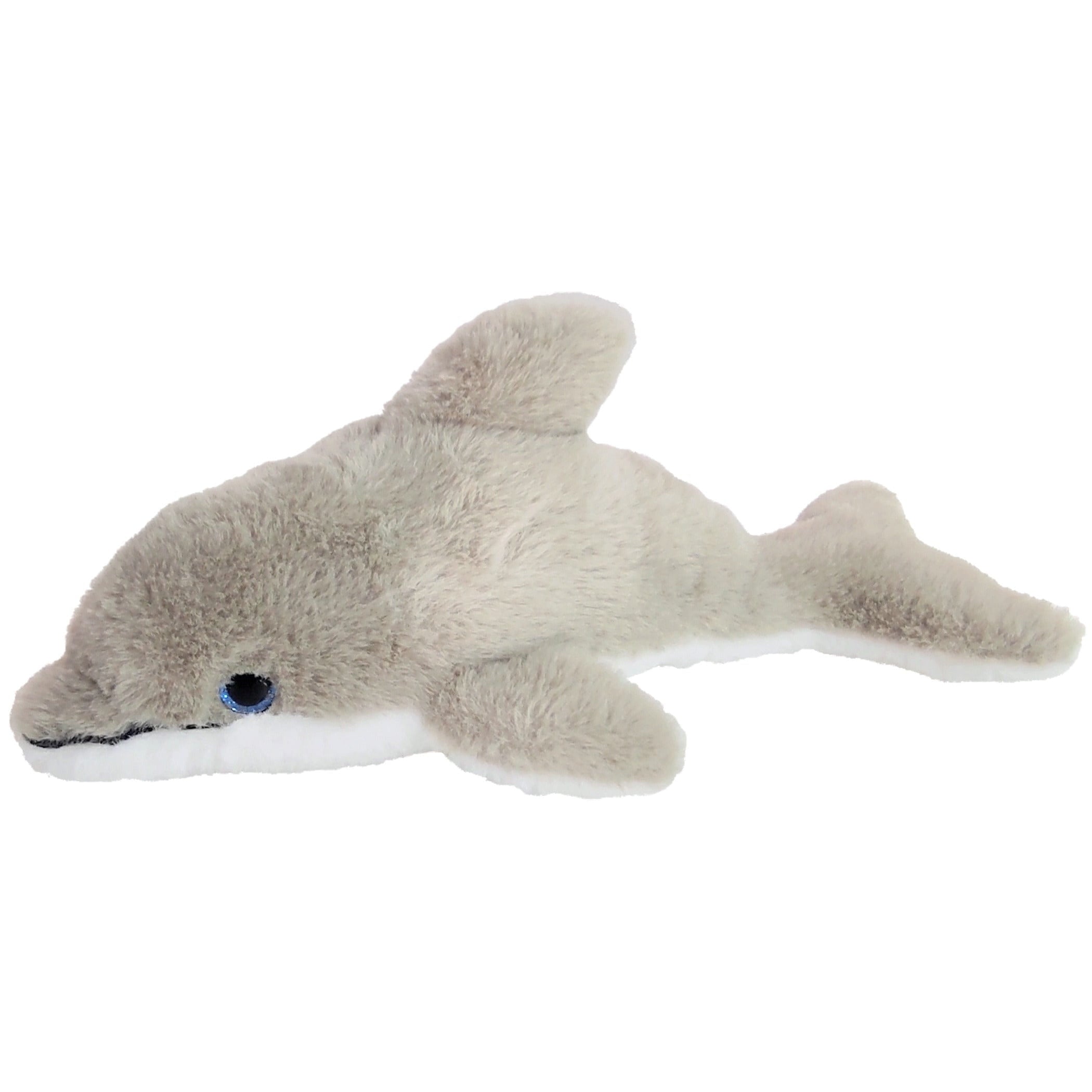 Inware dolfijn knuffel - pluche - grijs/wit - 26 cm