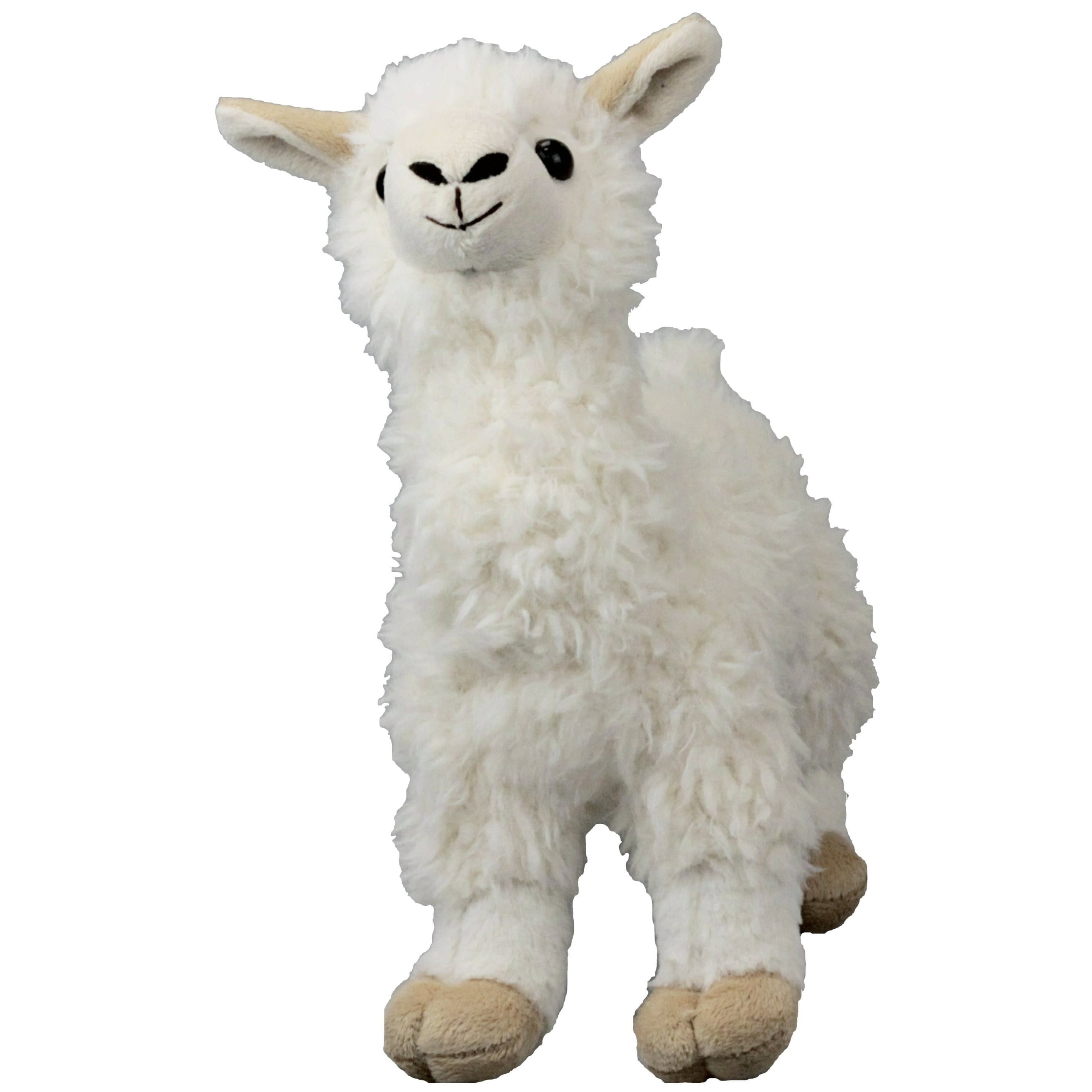 Inware lama knuffel - pluche - wit - lopend - 24 cm