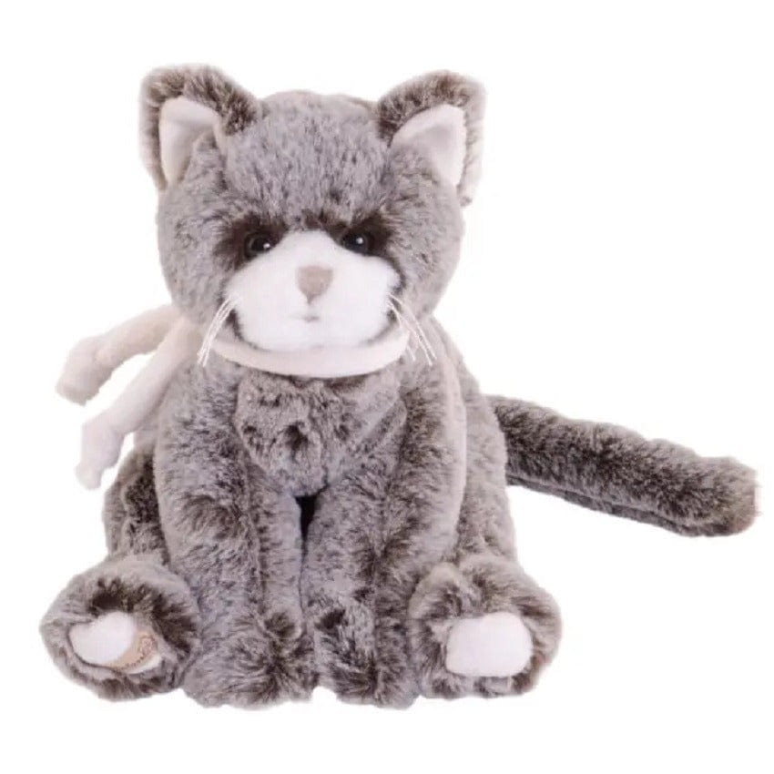 Bukowski pluche kat knuffel - grijs - zittend - 25 cm
