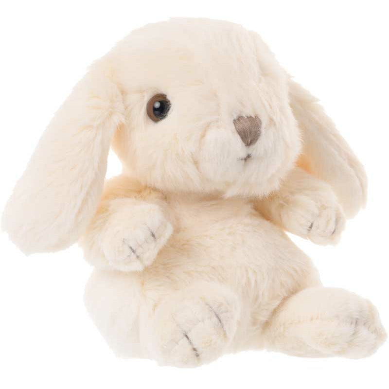 Bukowski konijn knuffel - wit - zittend - 15 cm - pluche