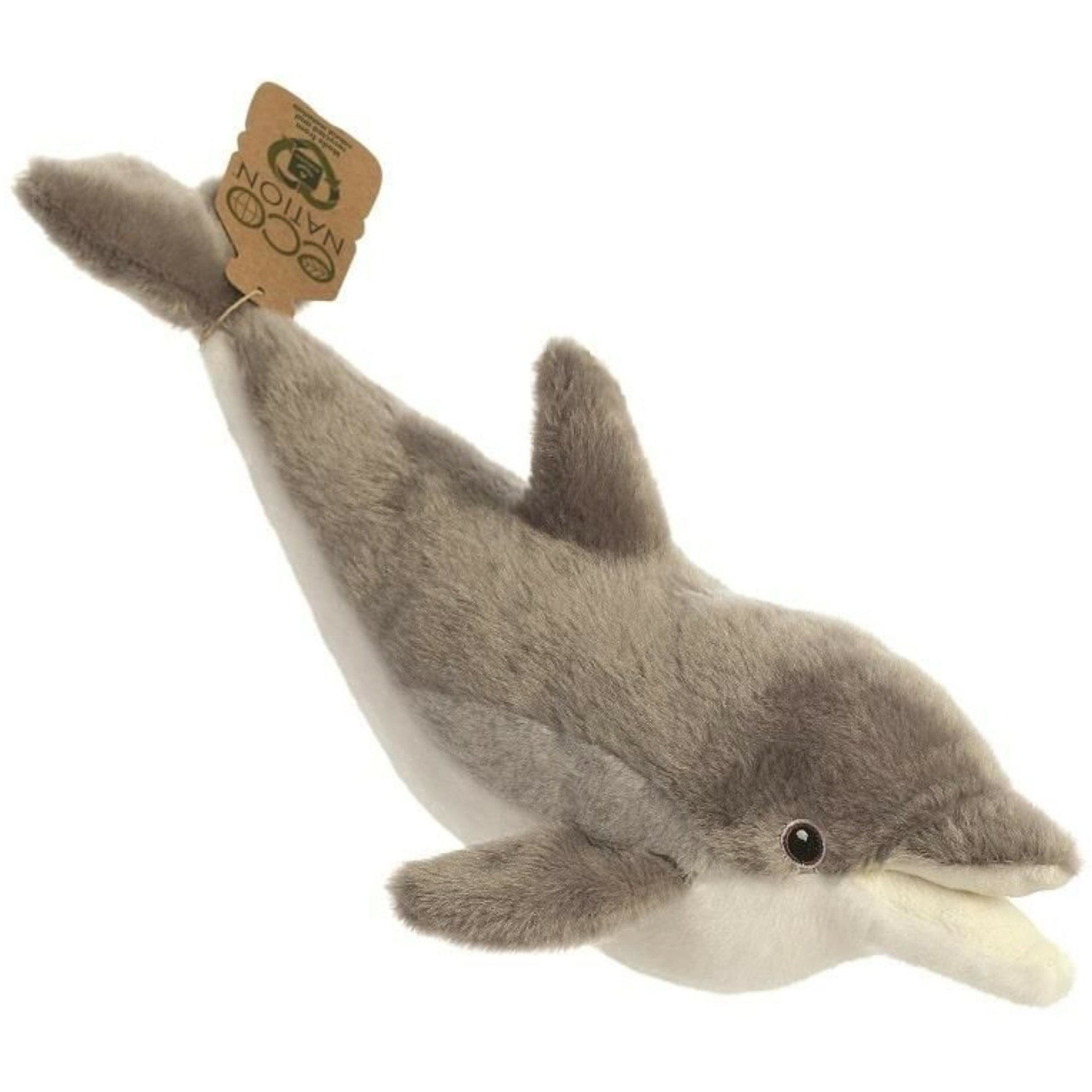 Pluche dolfijn knuffel - grijs - 38 cm - zeedieren