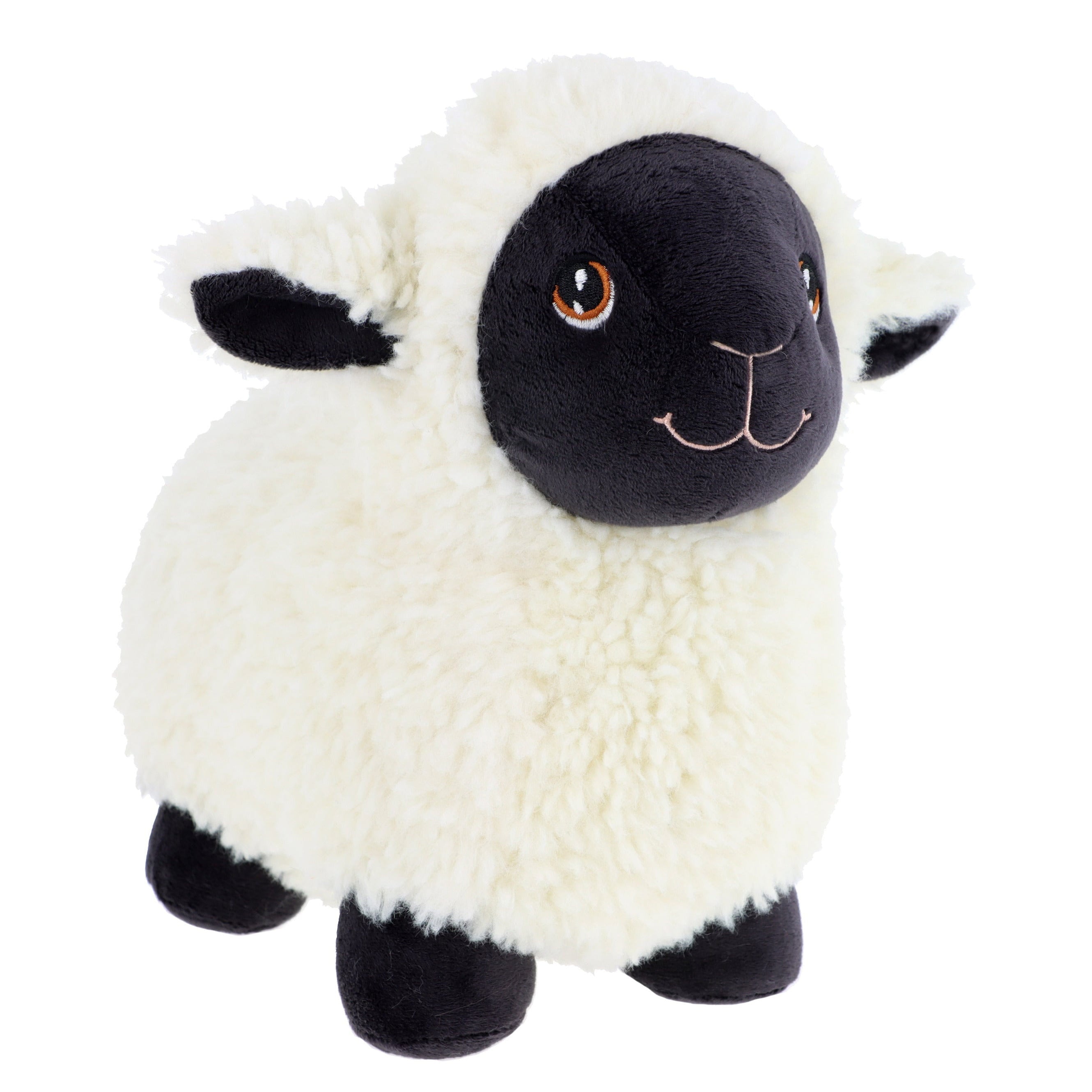 Keel Toys schaap knuffel - pluche - wit/zwart - 25 cm