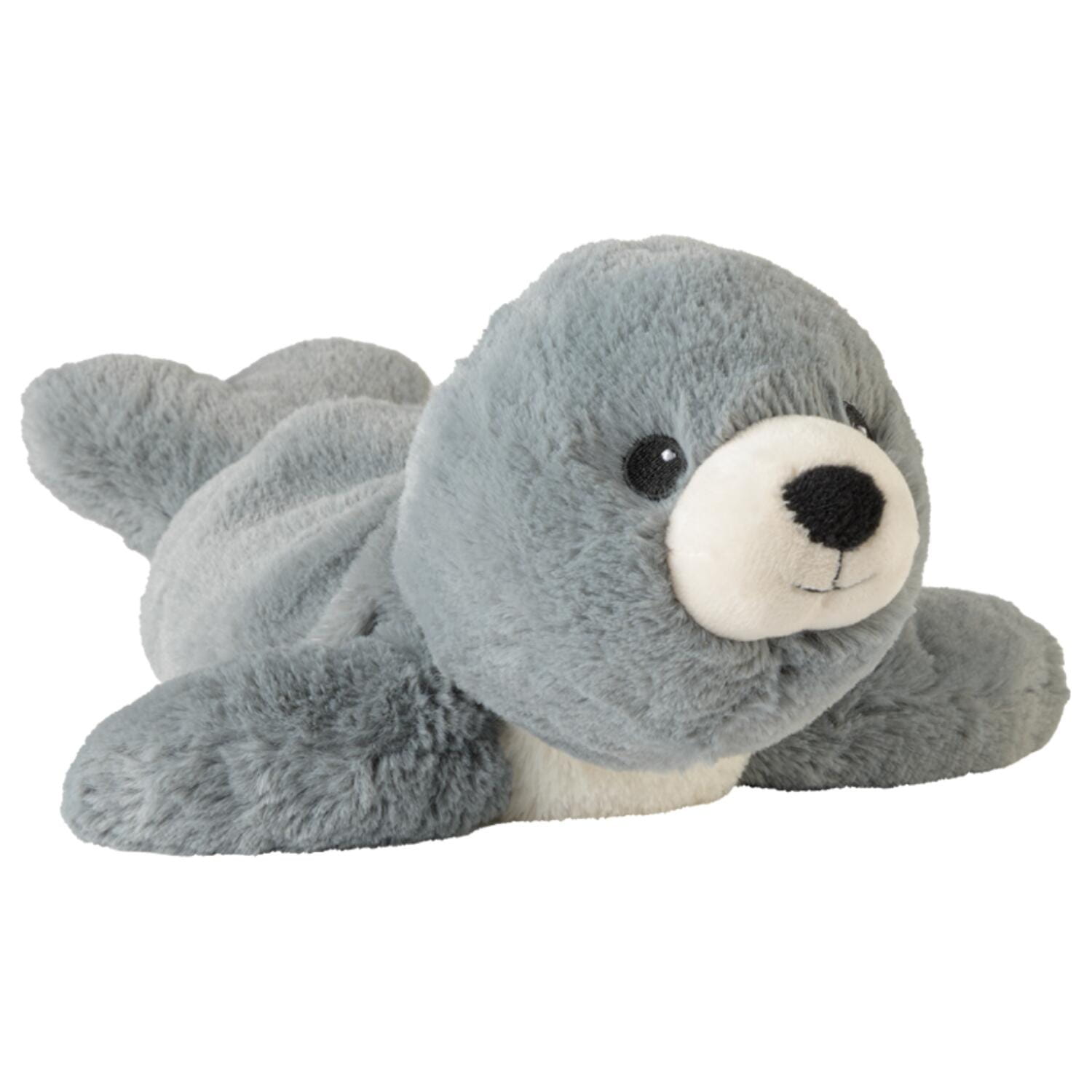 Warmies zeehond warmteknuffel - grijs - 37 cm - magnetronknuffel