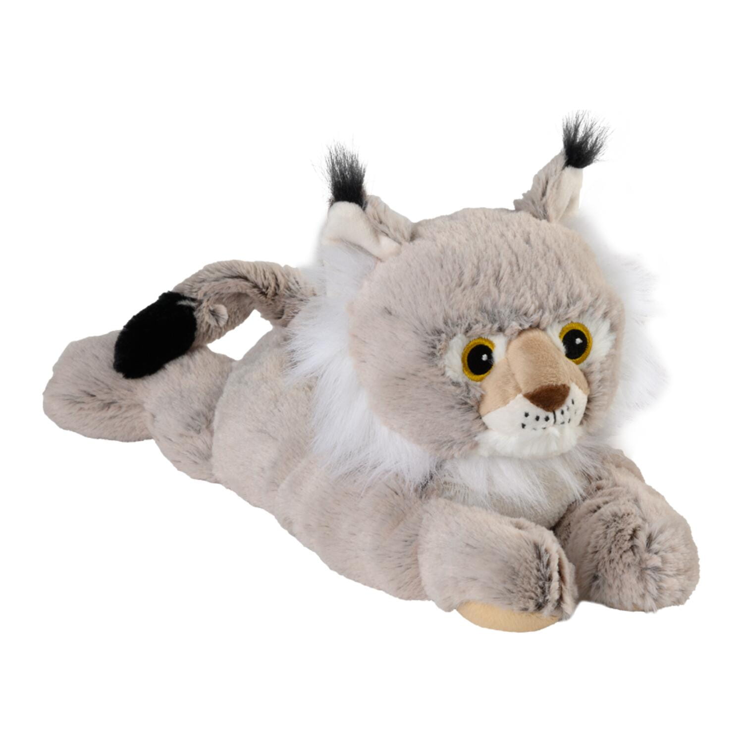 Warmies Lynx warmteknuffel - grijs - 36 cm - magnetronknuffel