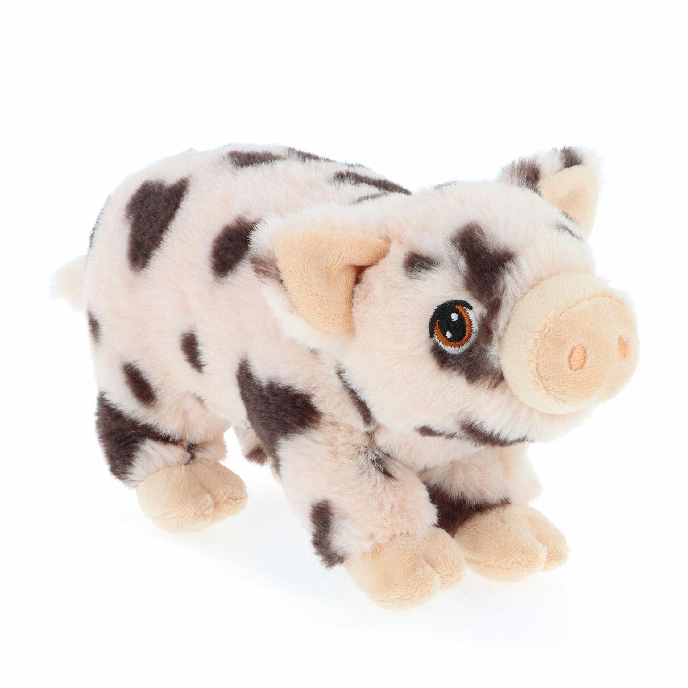 Keel Toys varkensknuffel - roze gevlekt - lopend - 18 cm