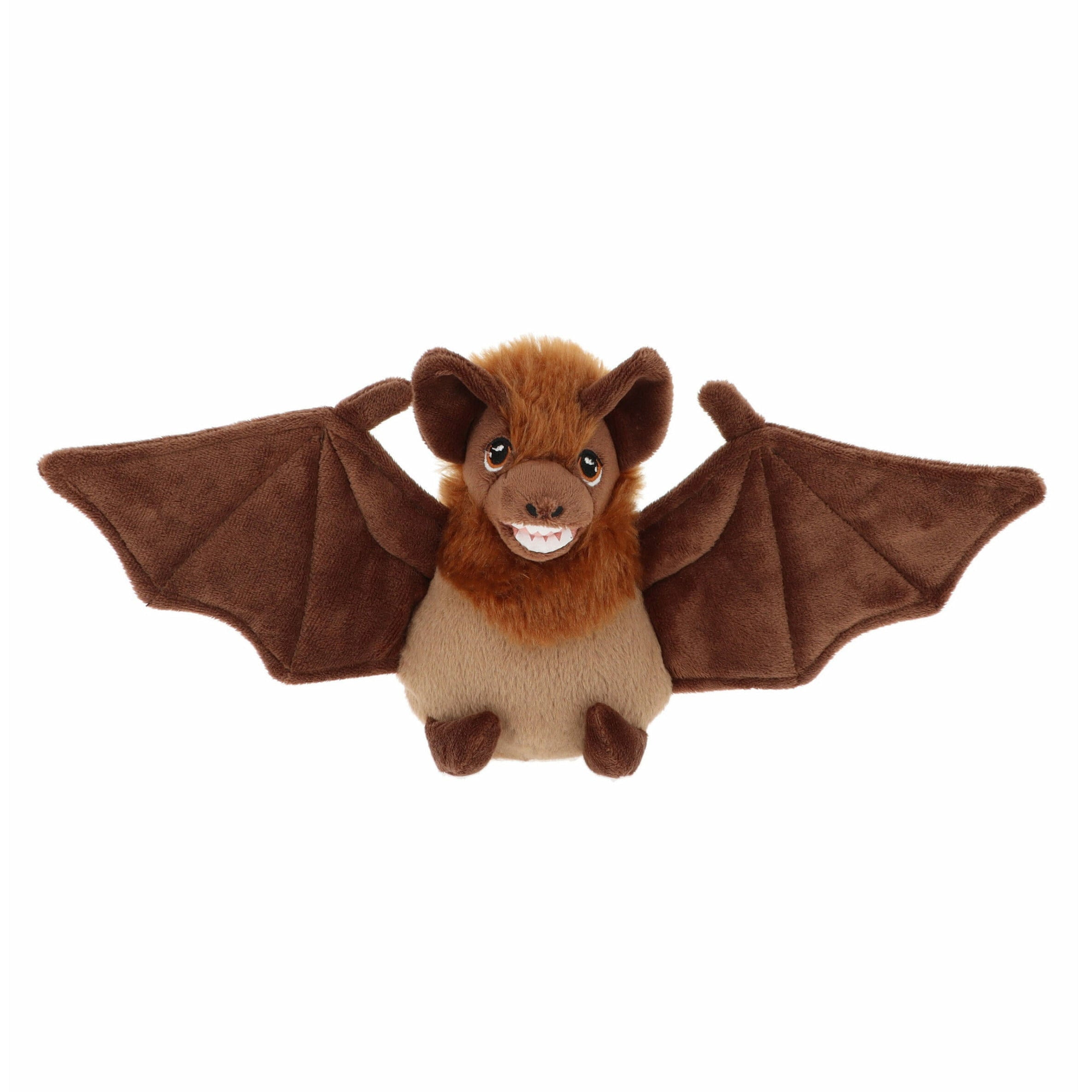 Keel Toys vleermuis knuffel - bruin pluche - 15 cm