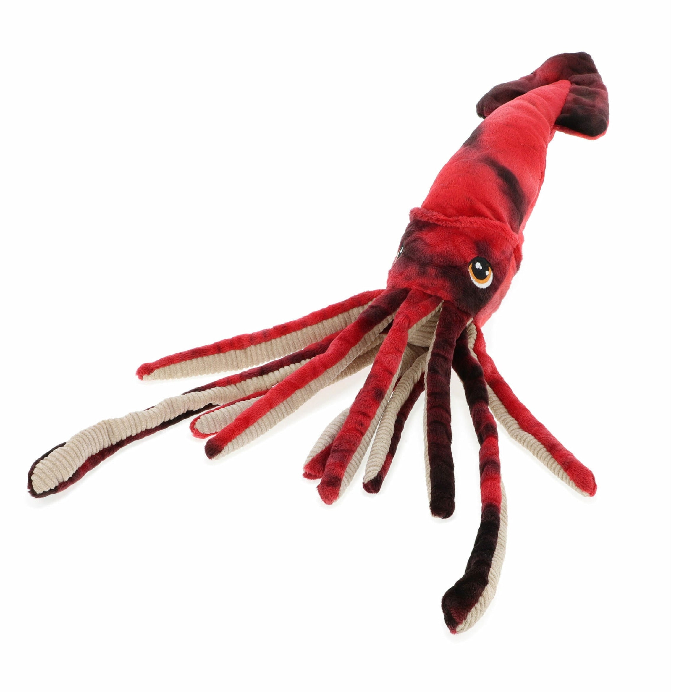 Keel Toys inktvis knuffel - rood - pluche - 25 cm