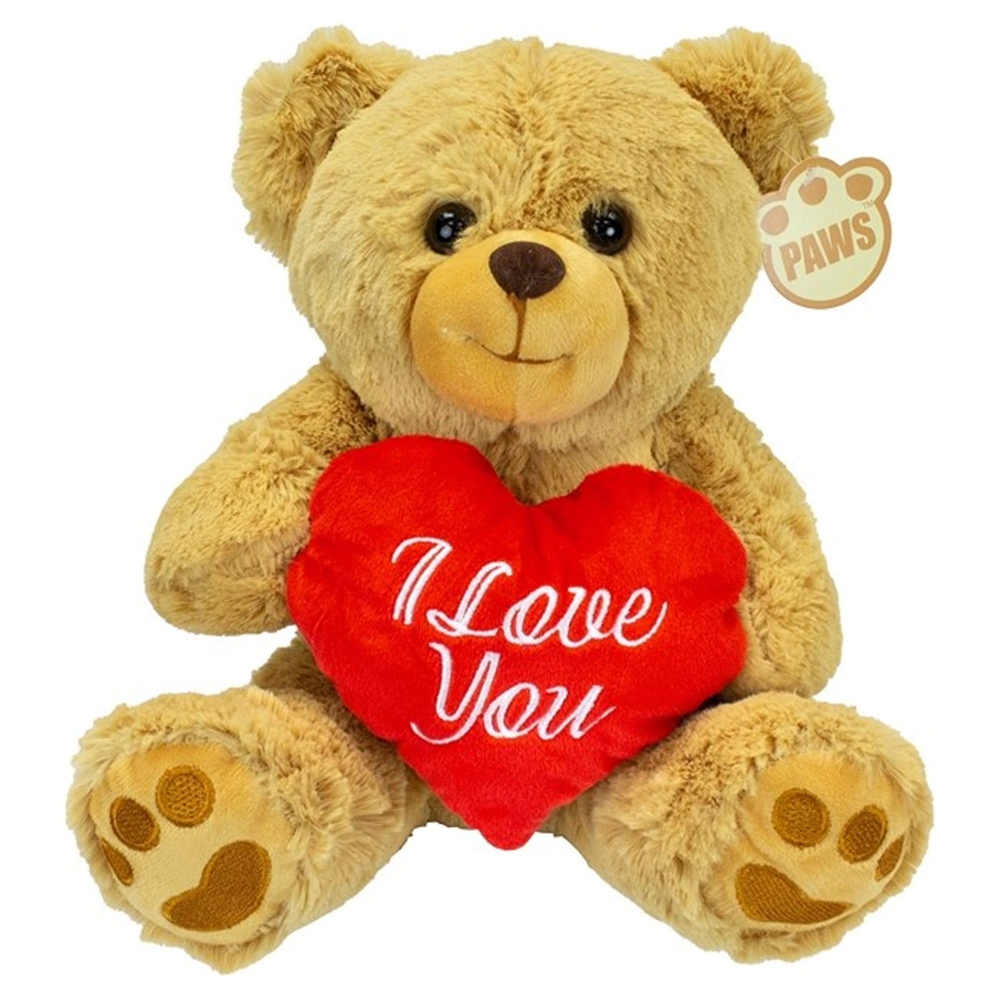 Dino Puppets Valentijn knuffelbeertje met I Love You hart
