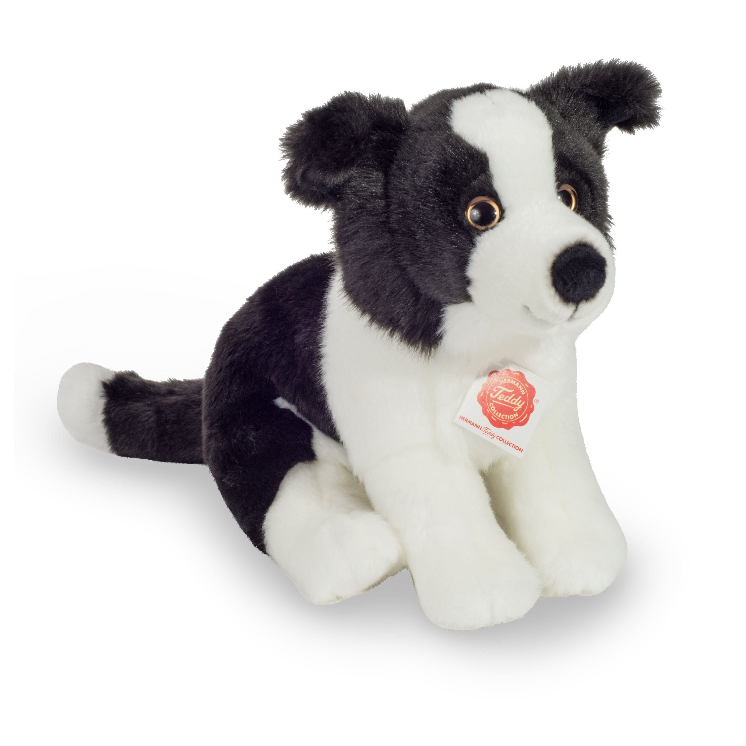 Border Collie knuffel - pluche hond - zwart/wit - 25 cm