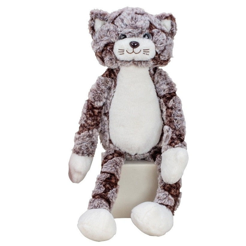 Pluche kat knuffel - extra lange ledematen - bruin - 50 cm