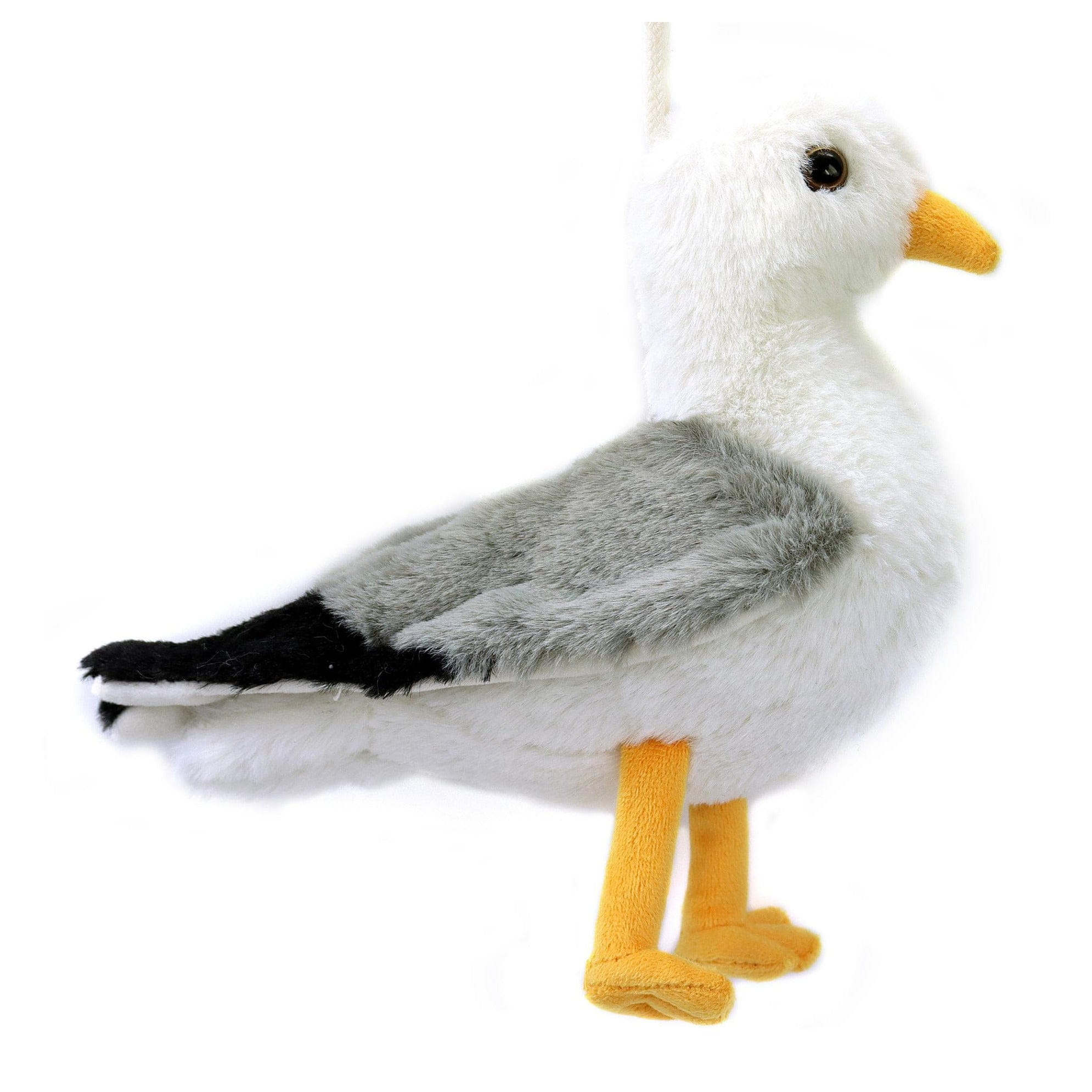 Creation zeemeeuw knuffel - pluche - grijs/wit - met geluid - 20 cm