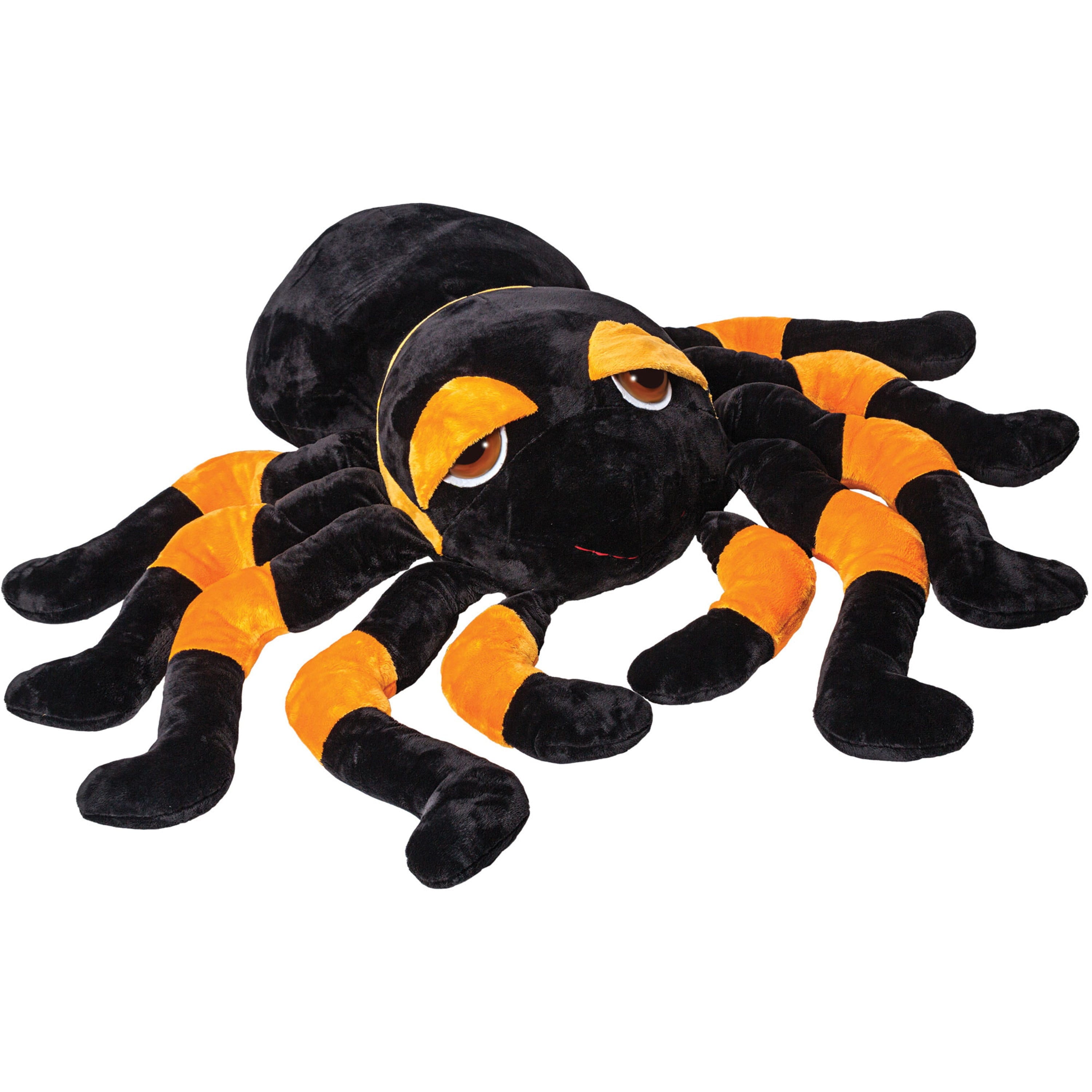 Tarantula knuffel - pluche spin - zwart/oranje - 82 cm