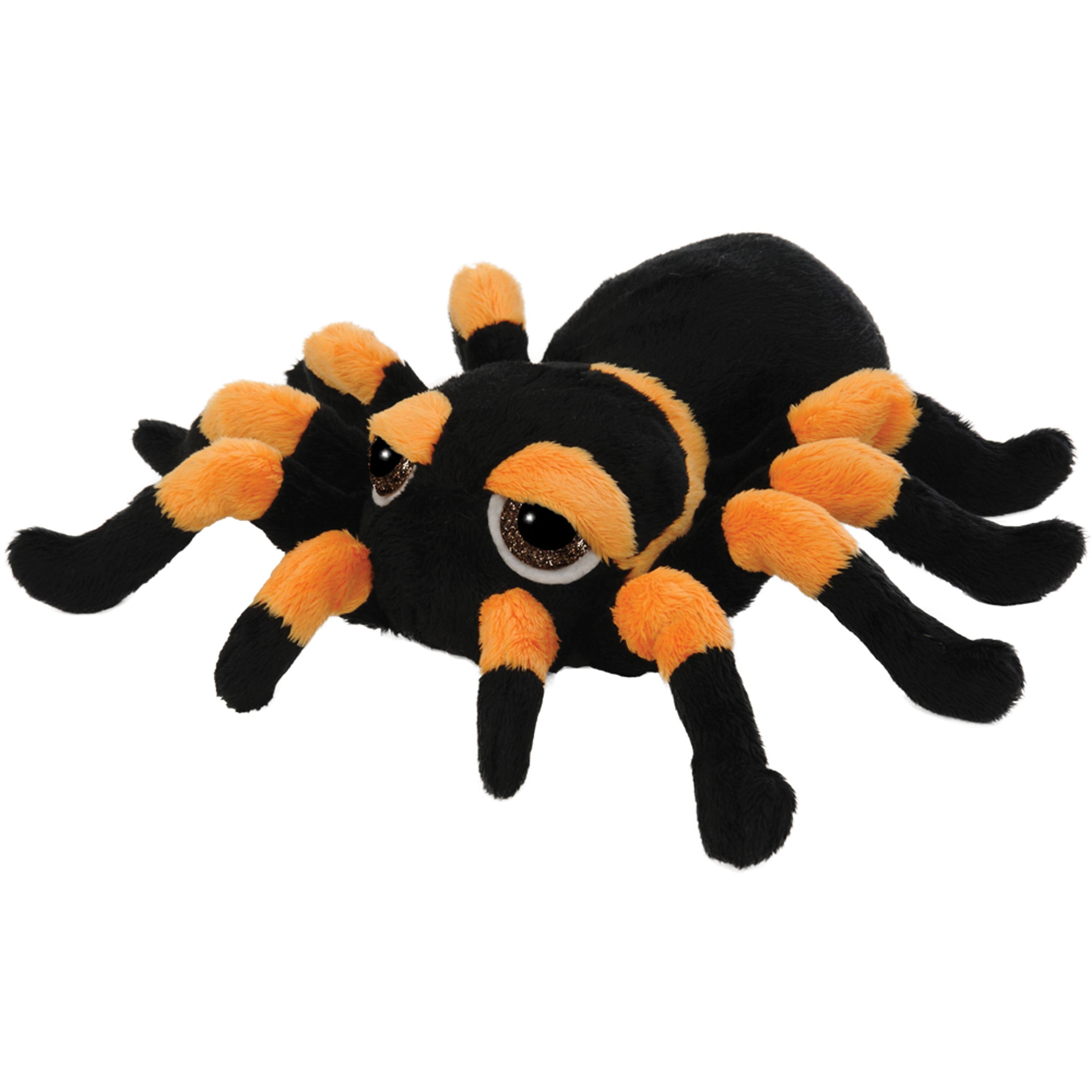 Tarantula knuffel - pluche spin - zwart/oranje - 33 cm