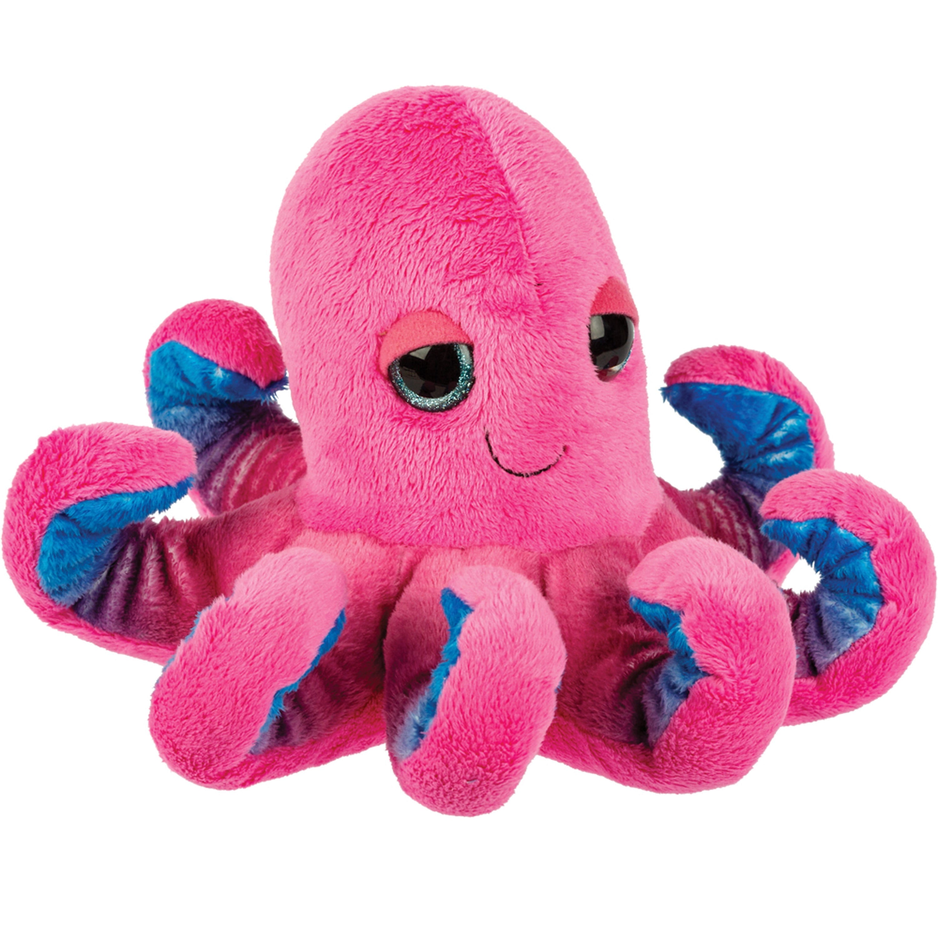 Suki Gifts octopus knuffel - pluche - roze - 15 cm