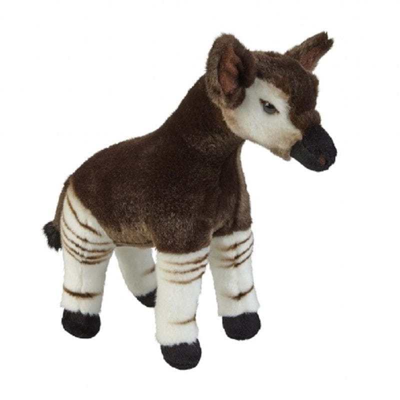 Okapi knuffel - pluche - bruin - 32 cm - savanne thema