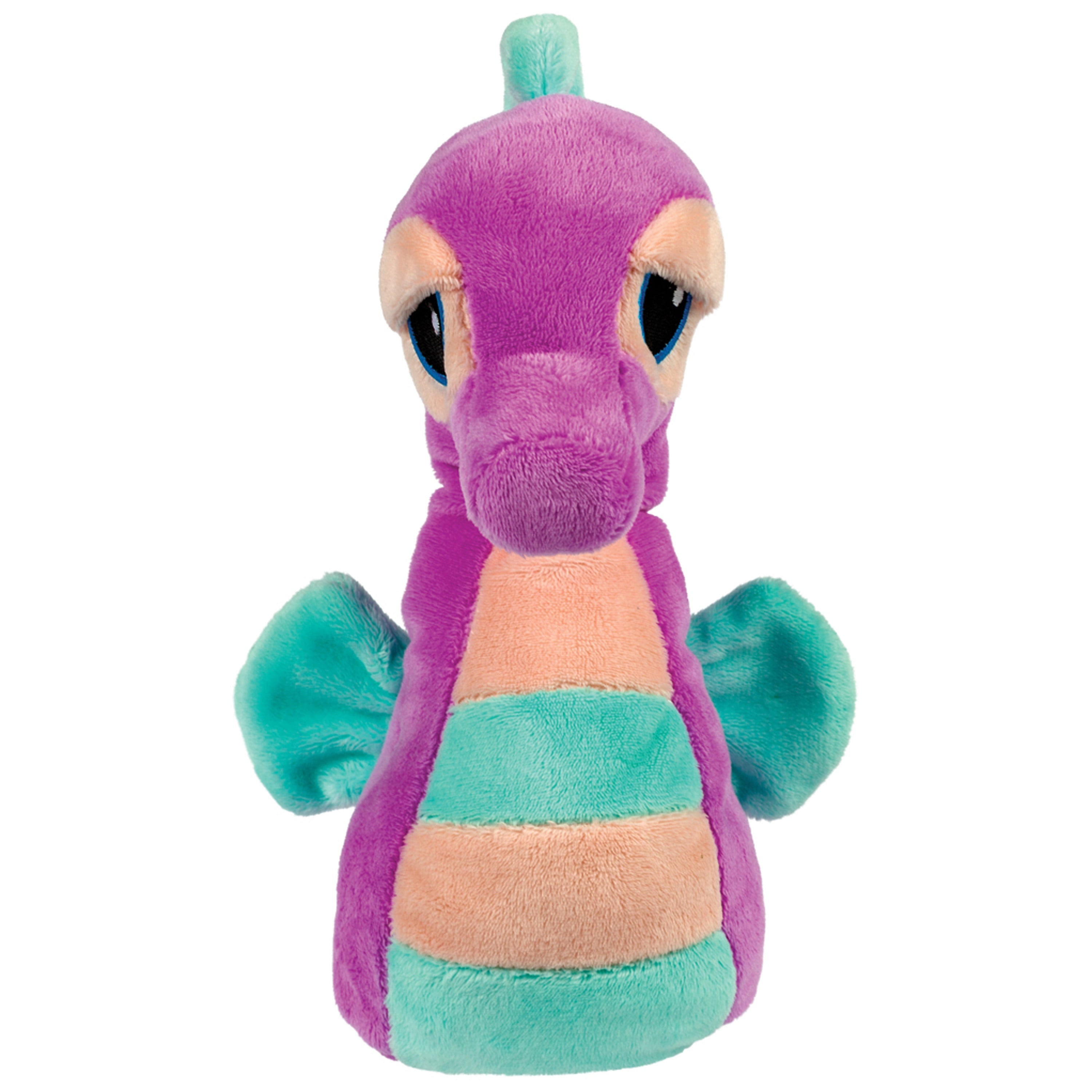 Suki Gifts zeepaardje knuffel - pluche - paars/blauw - 16 cm