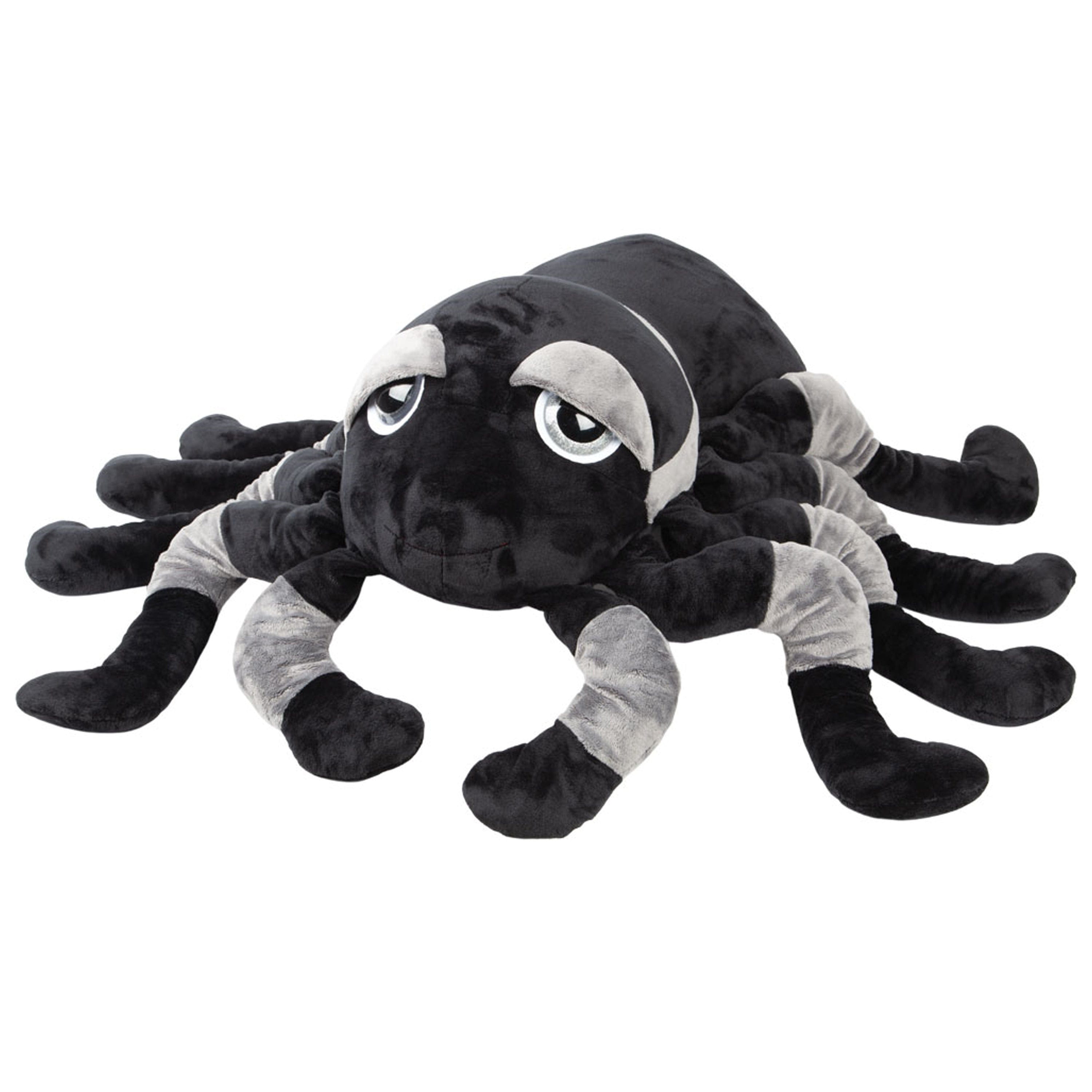 Pluche tarantula knuffel - zwart/grijs - 82 cm - XXL