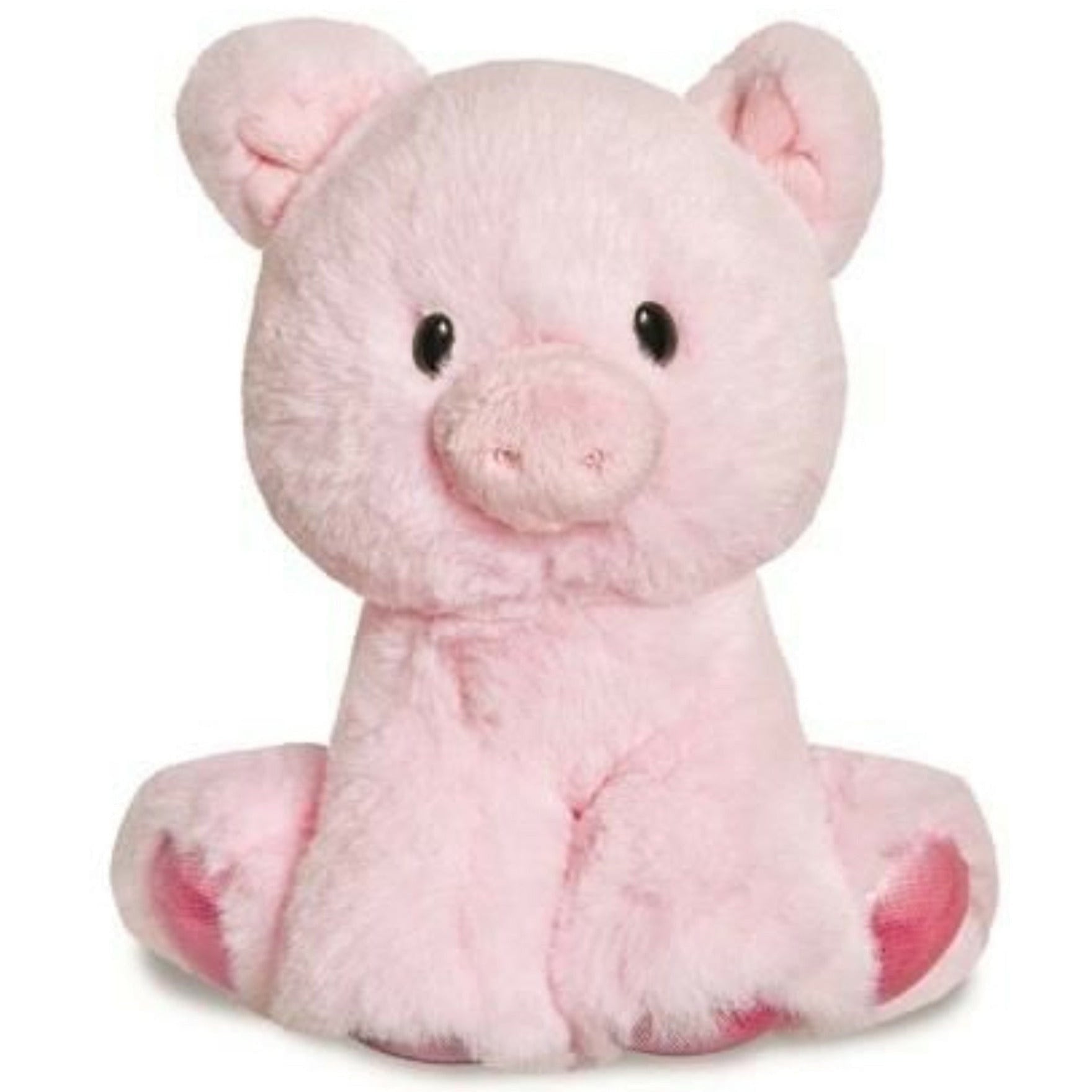 Aurora knuffel varken - pluche - lichtroze - 20 cm - biggetje