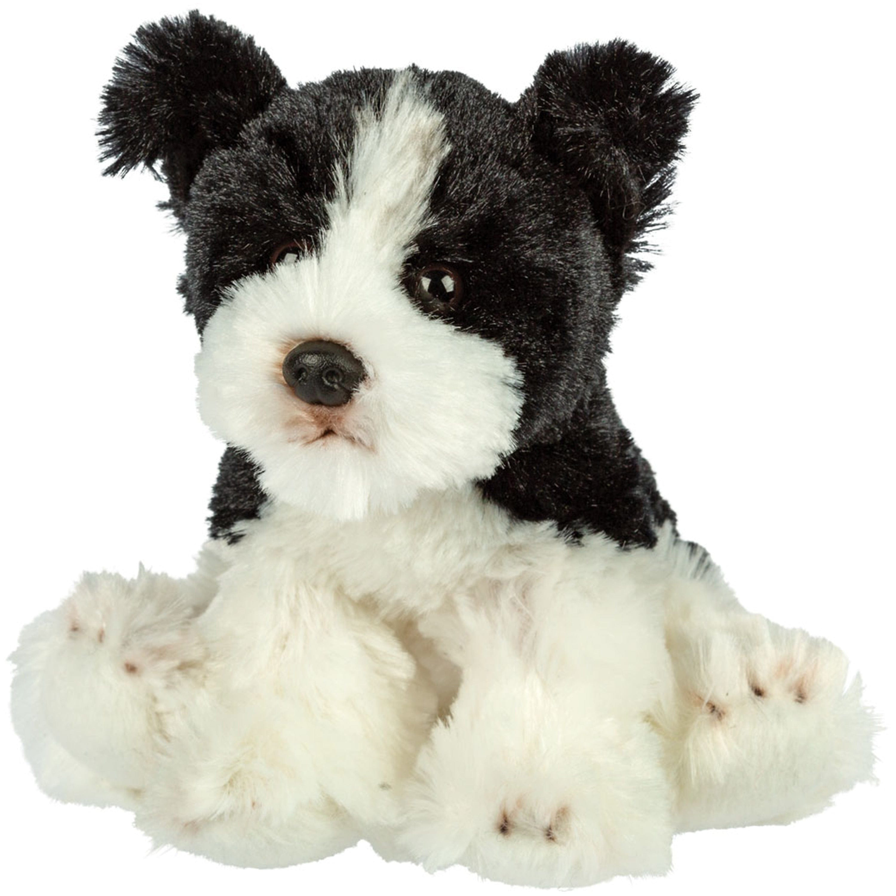 Suki Gifts Border Collie knuffel - pluche - zwart/wit - 13 cm