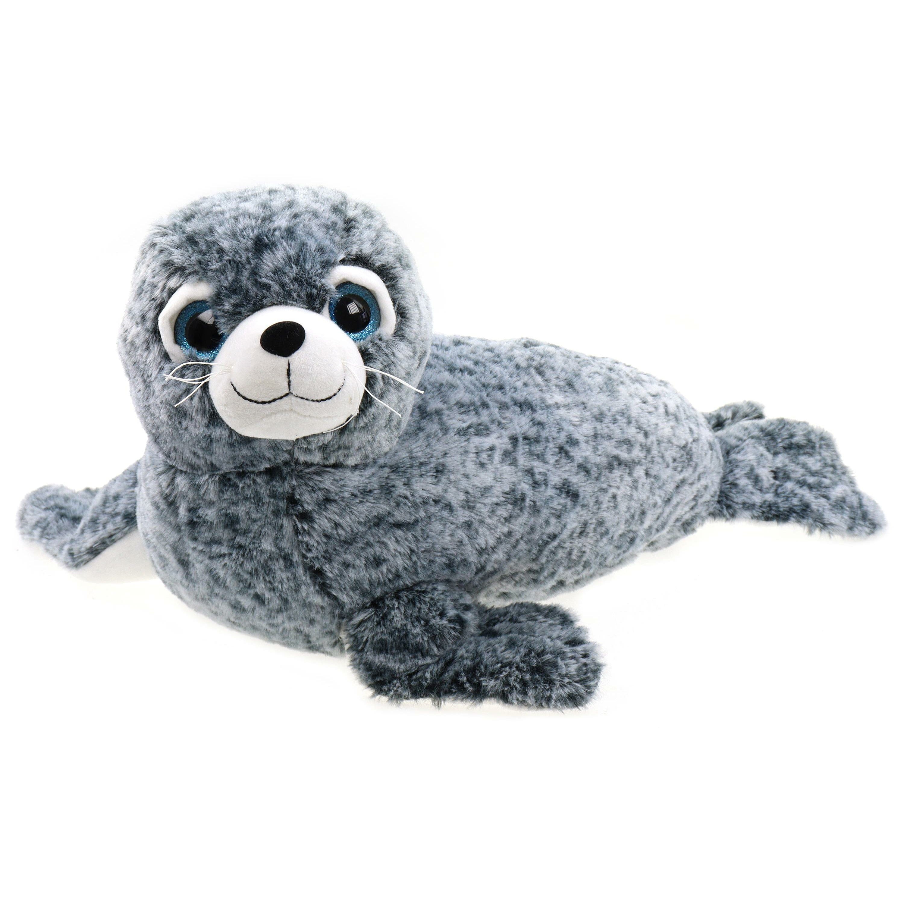 Creation zeehond knuffel - pluche - grijs/wit - 50 cm