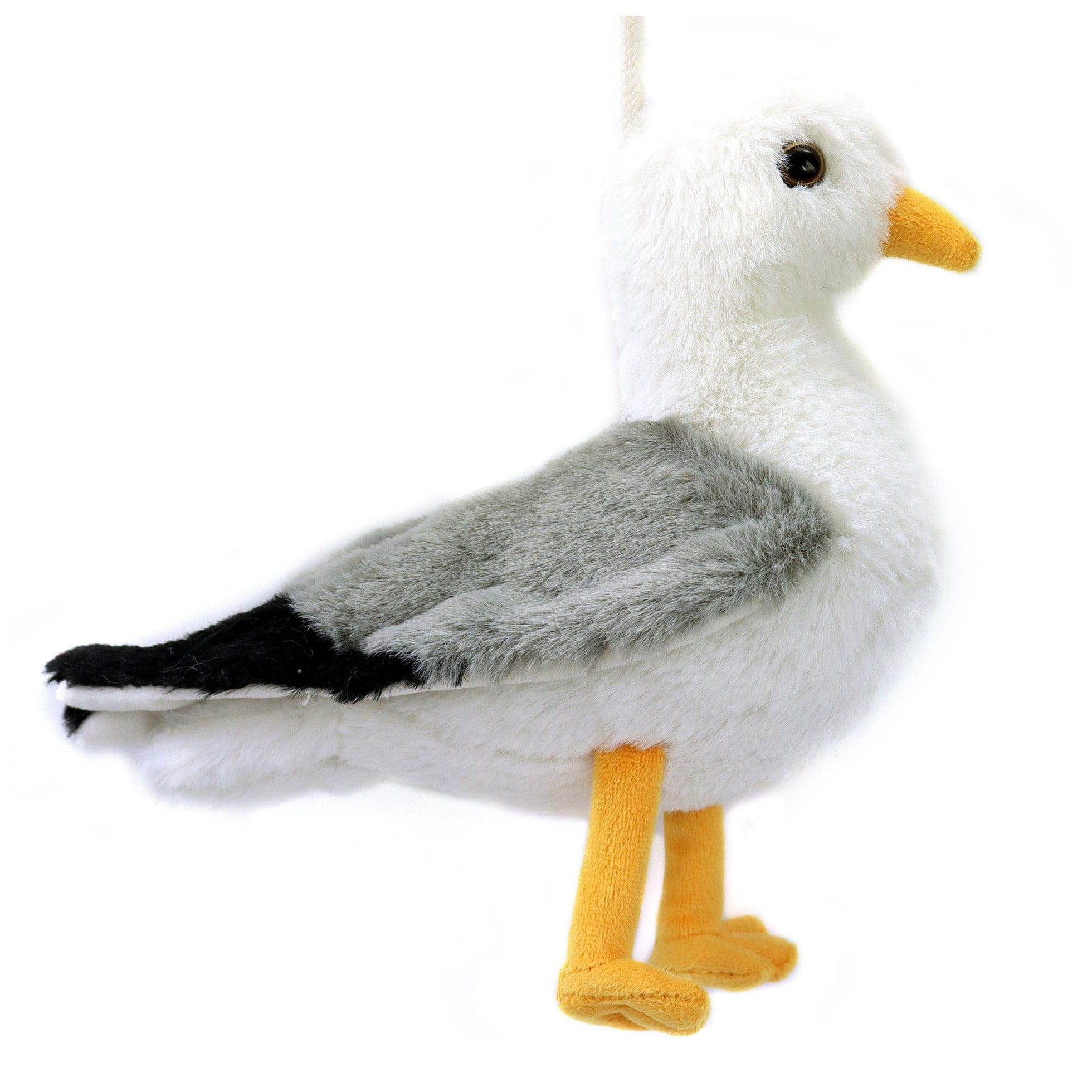 Creation zeemeeuw knuffel - pluche - grijs/wit - met geluid - 30 cm