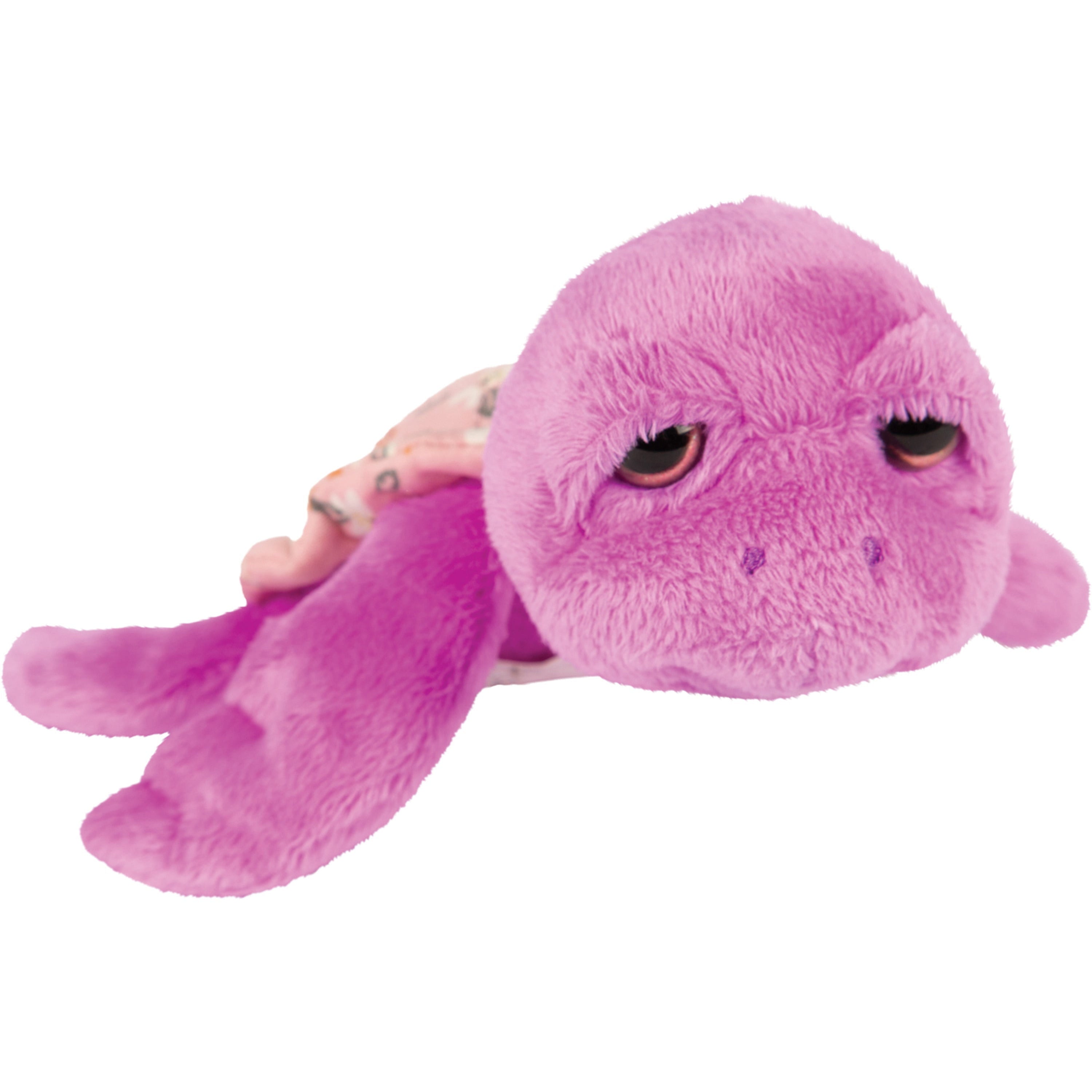 Suki Gifts Jules zeeschildpad knuffel - pluche - paars - 14 cm