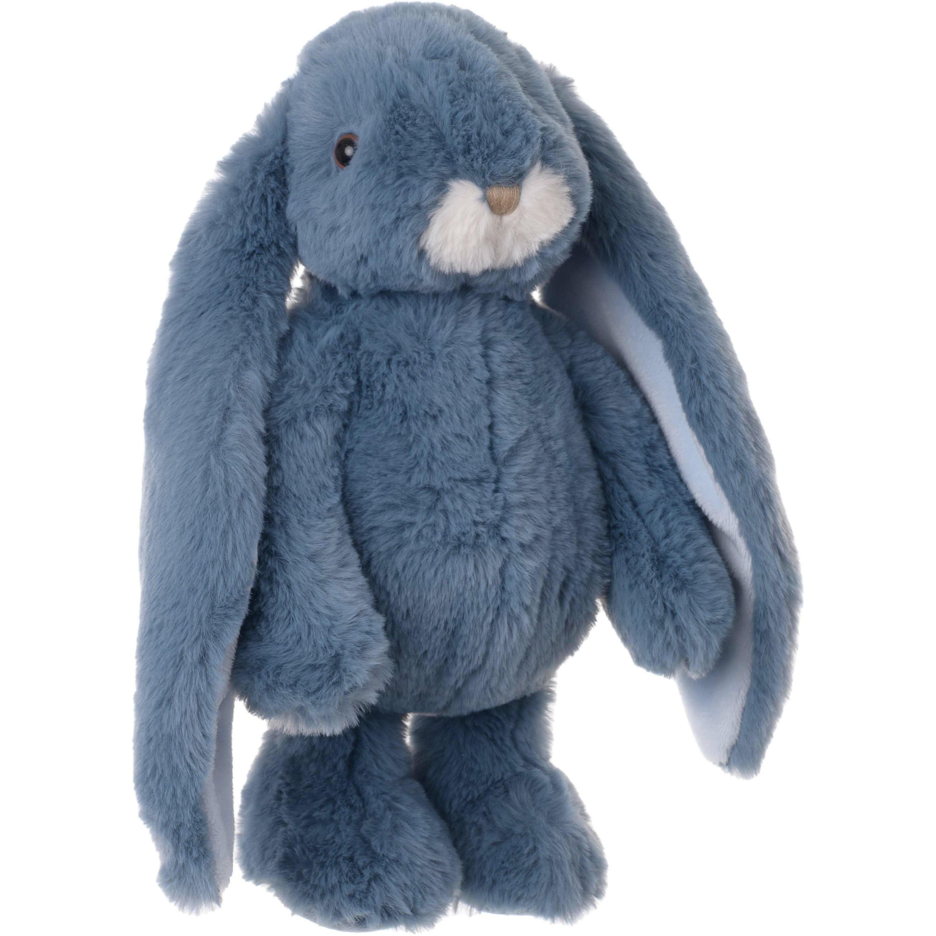 Bukowski konijn knuffel - blauw - staand - pluche - 40 cm