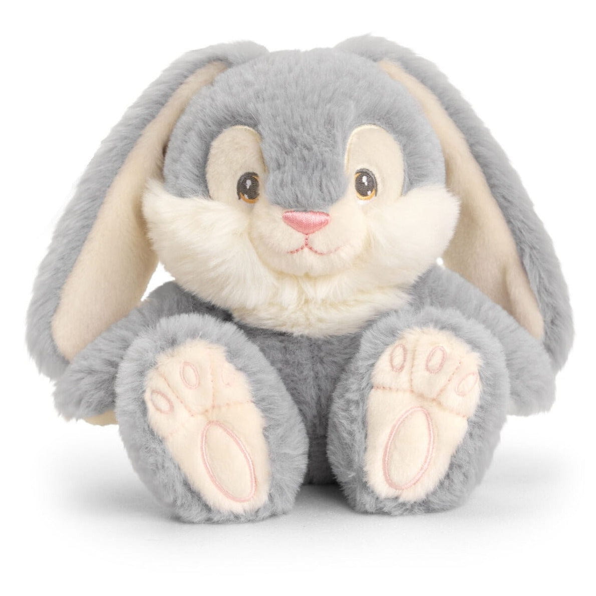 Keel Toys konijn/haas knuffel - grijsblauw - zittend - 15 cm