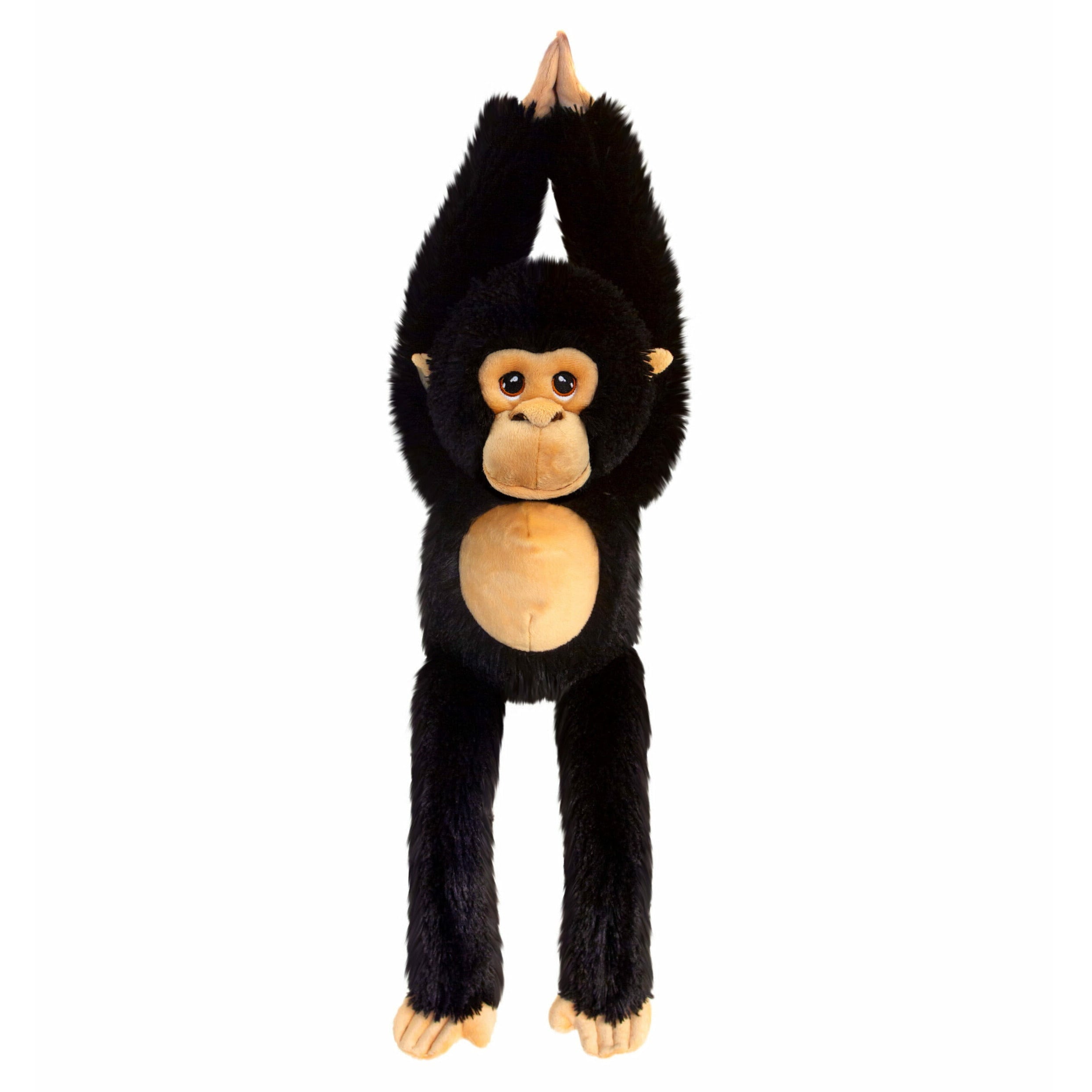Keel Toys chimpansee knuffel - pluche - zwart/bruin - 50 cm