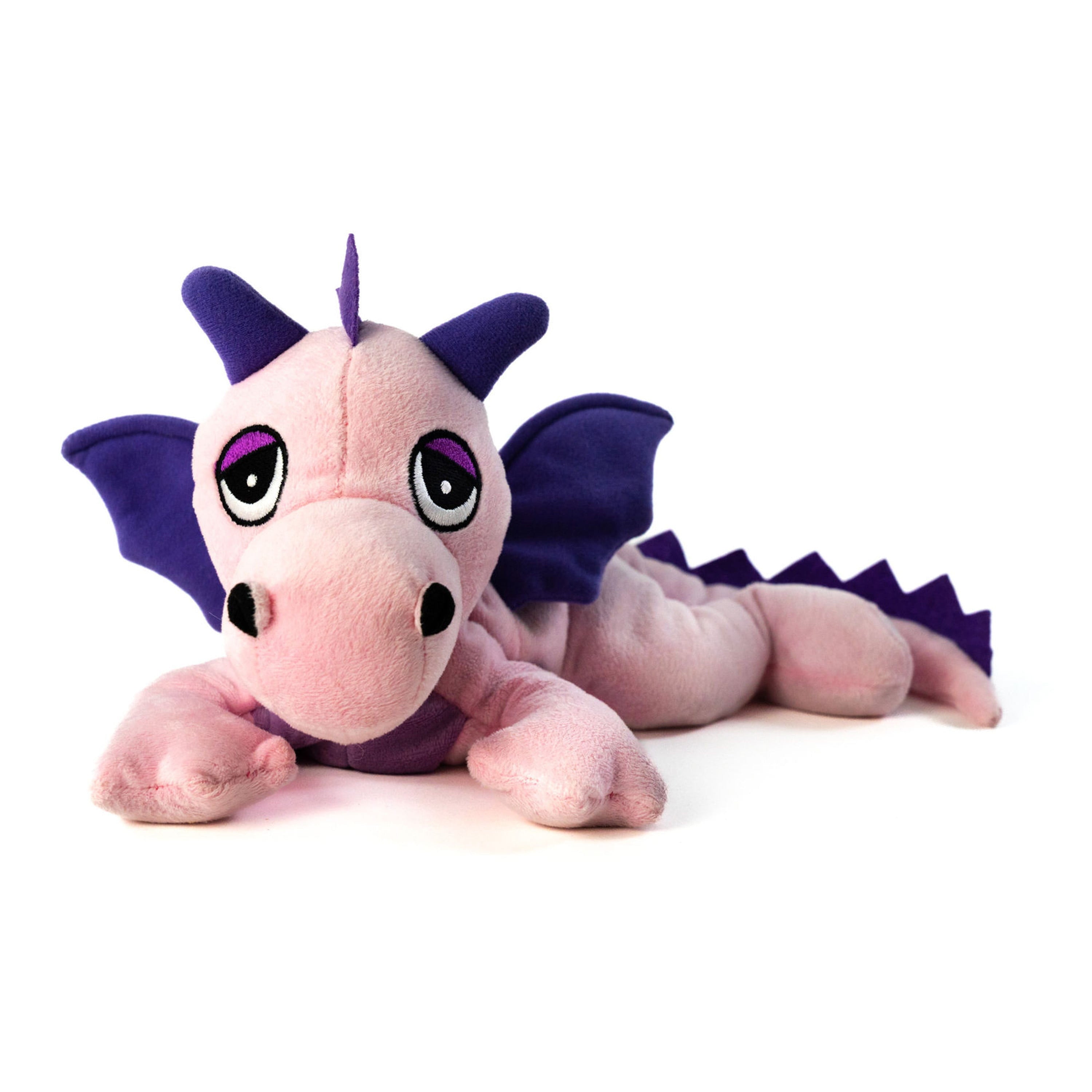 Habibi draak knuffel - magnetron warmteknuffel - roze - 33 cm