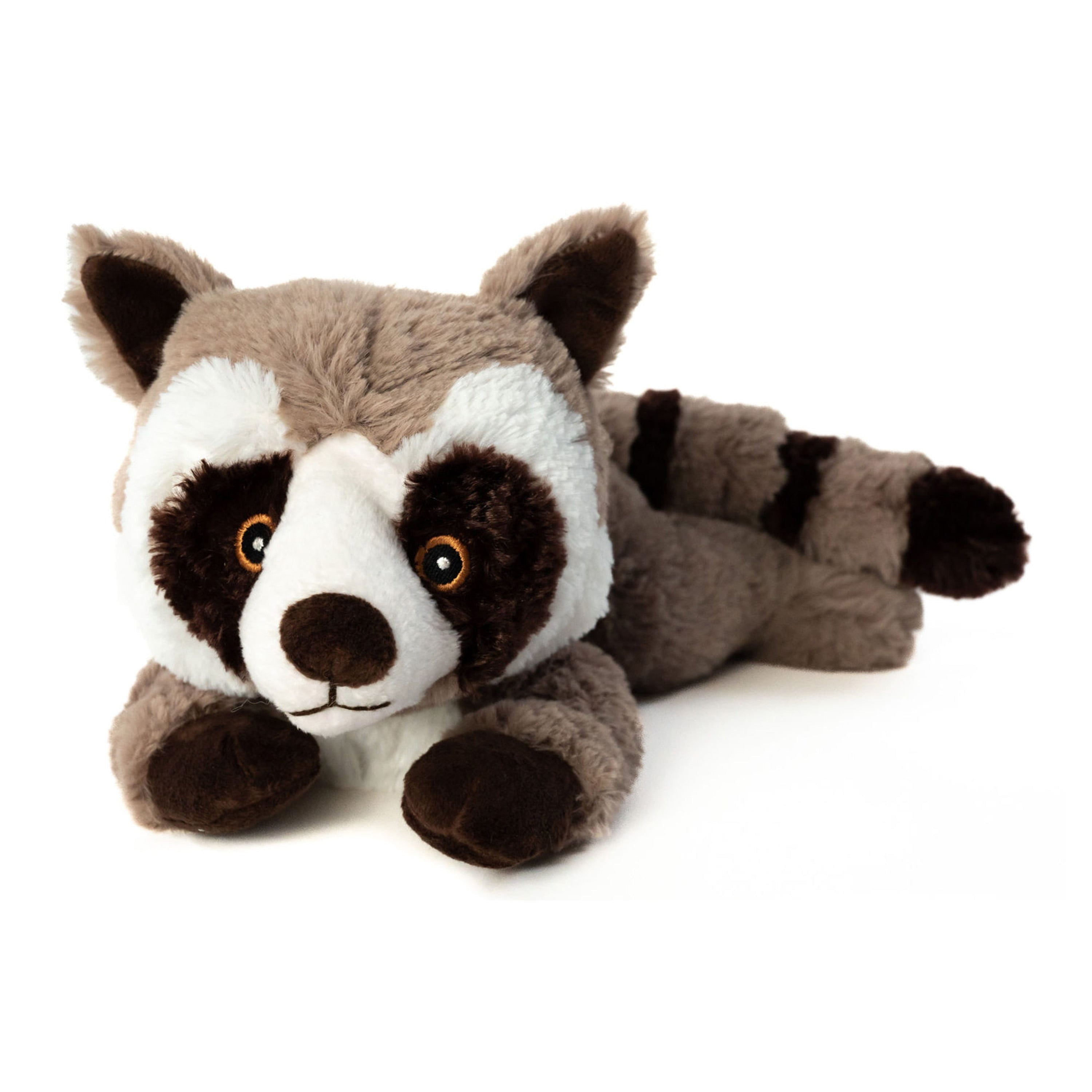 Habibi magnetron knuffel wasbeer - grijs - 30 cm - warmteknuffel