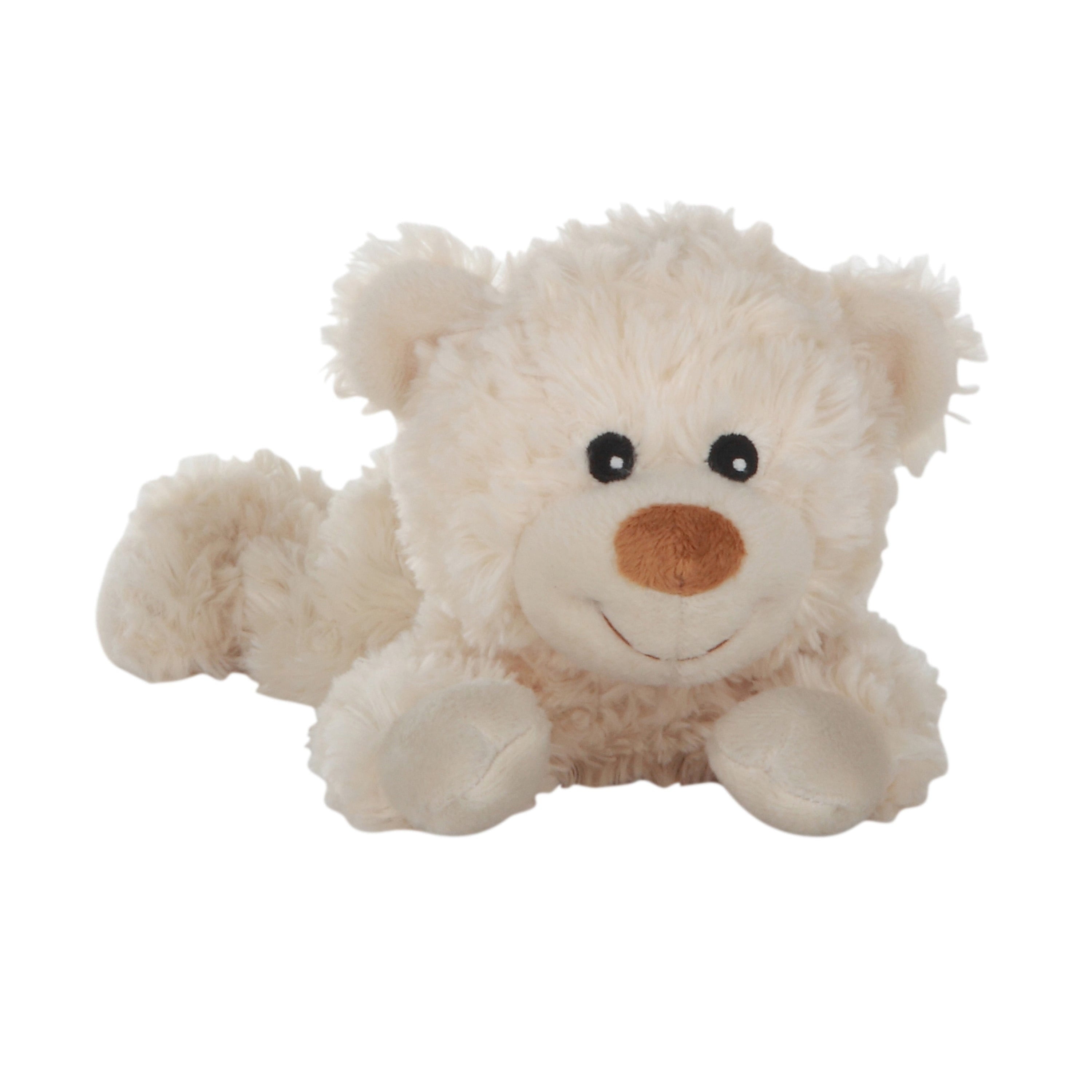Habibi magnetron knuffel beer - wit - 31 cm - gierstzaad - warmteknuffel