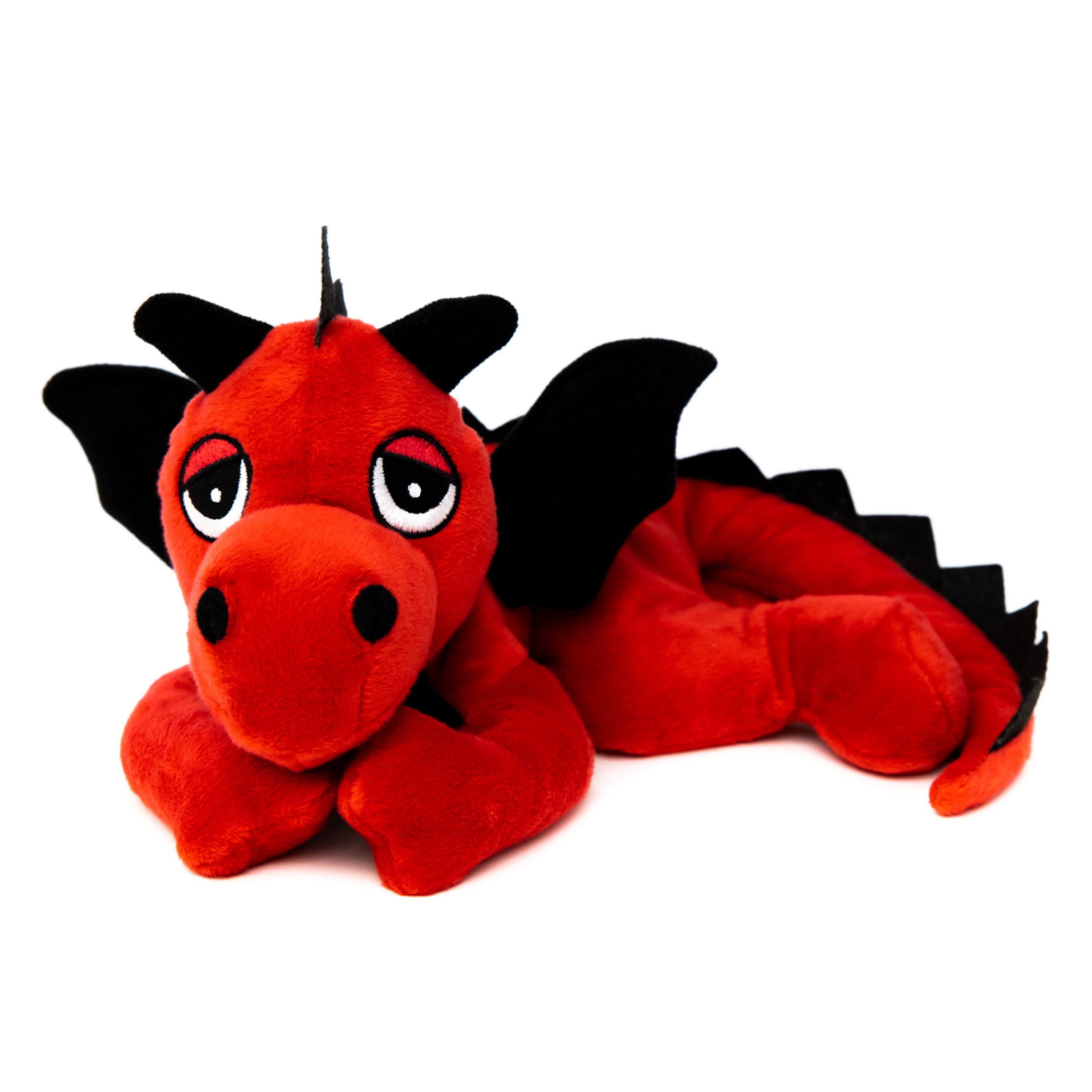 Habibi warmteknuffel draak - rood - 33 cm - magnetron